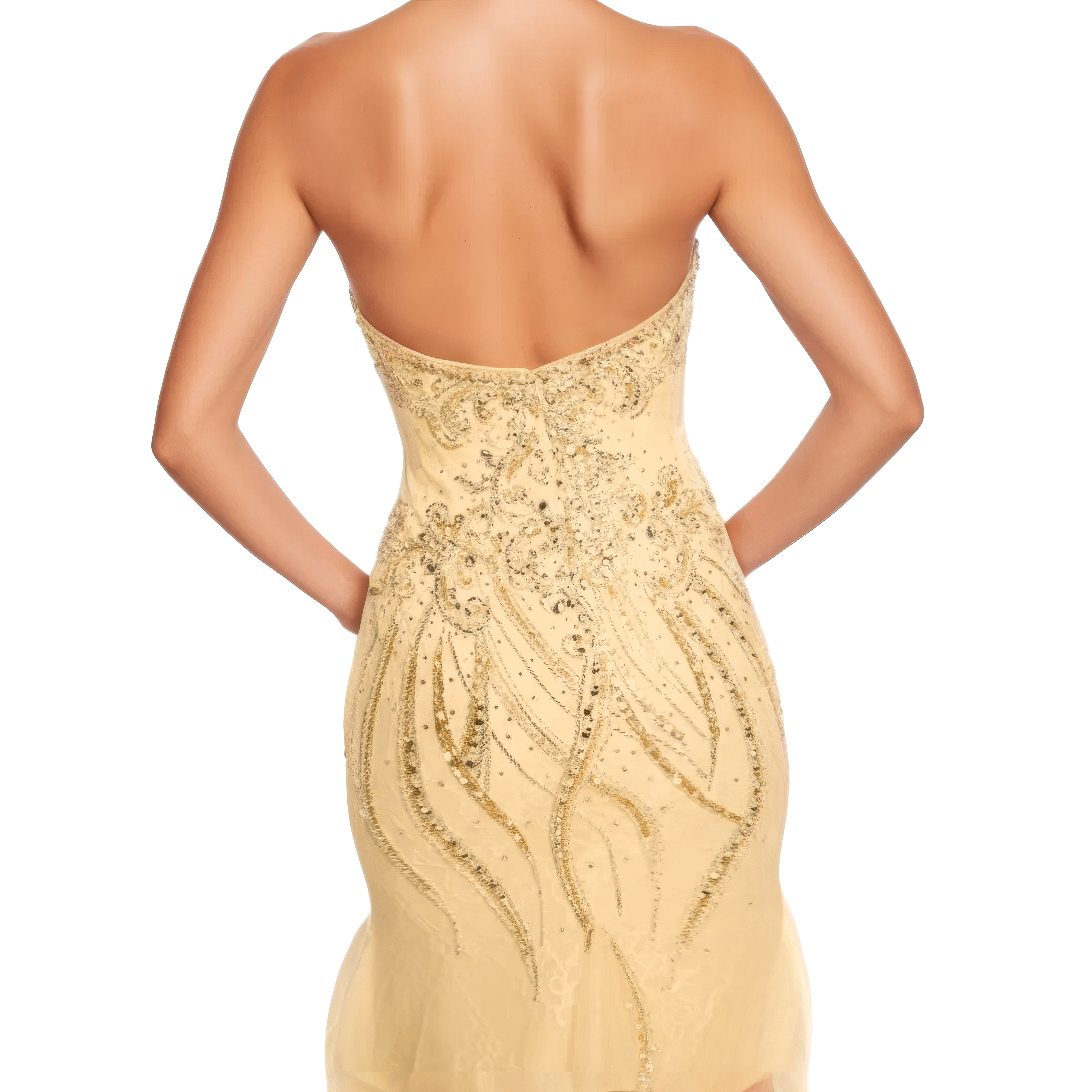 Sleeveless Maxi Embellished Mermaid Dress