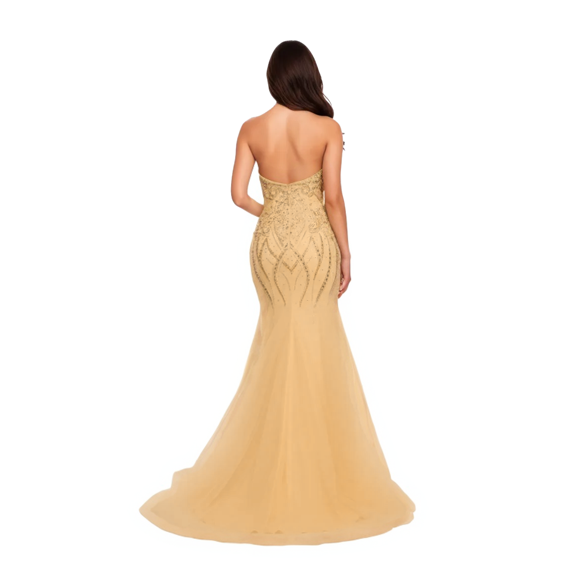 Sleeveless Maxi Embellished Mermaid Dress