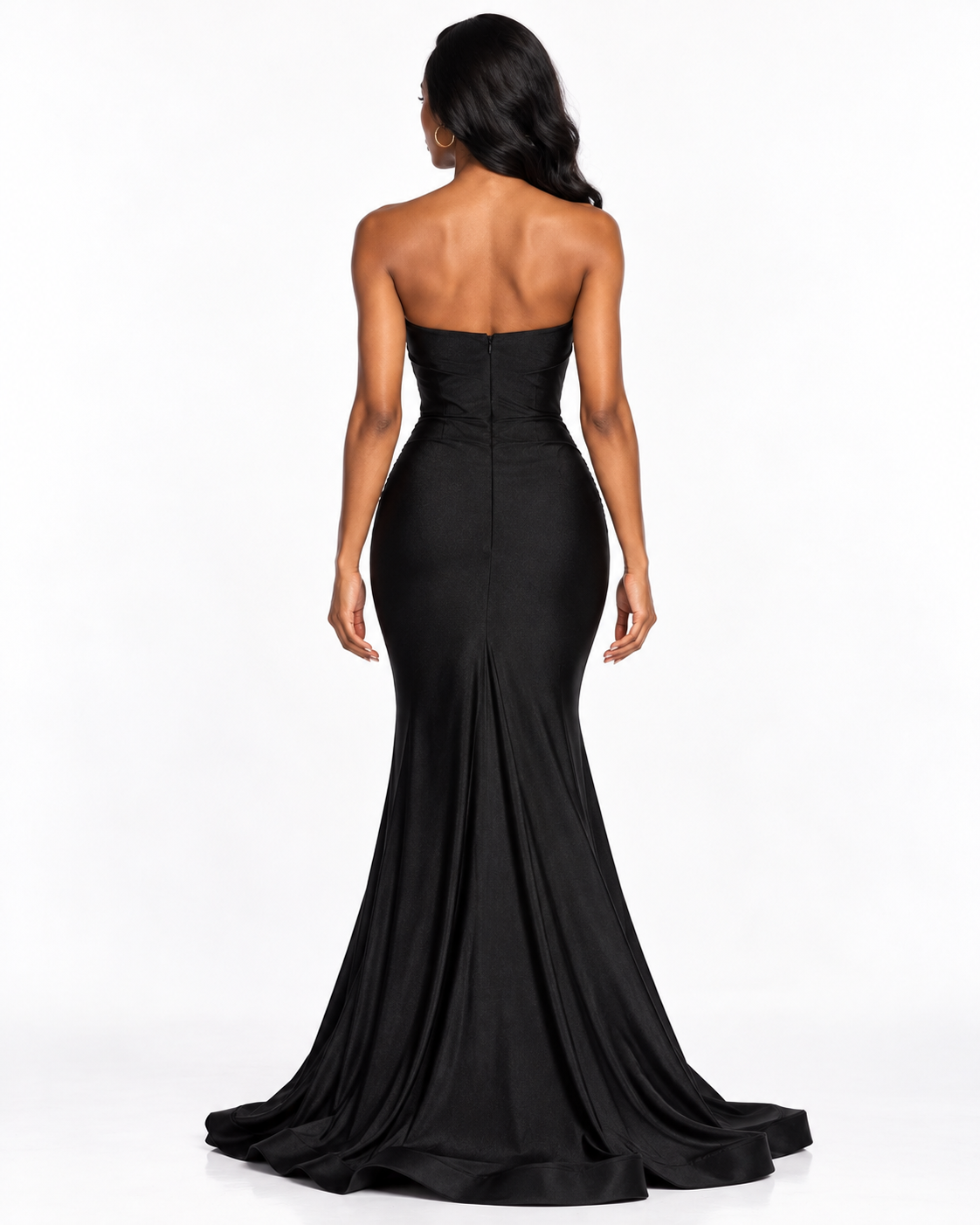 Asymmetrical Fitted Stretch Mermaid Dress