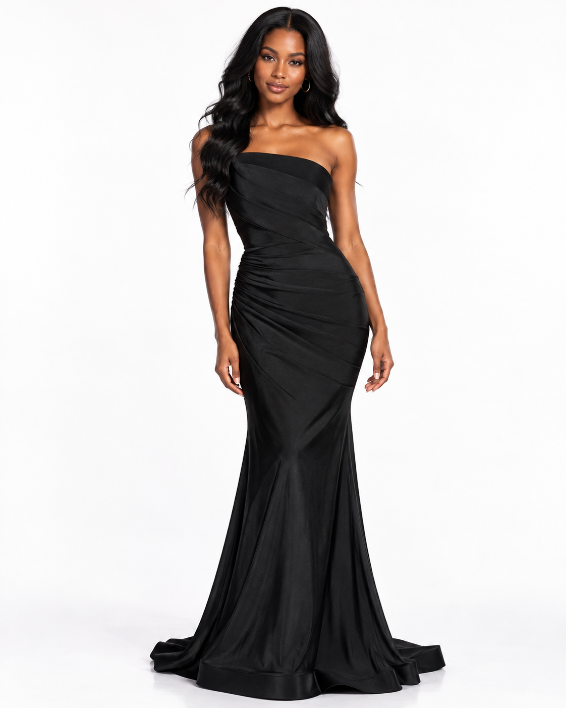 Asymmetrical Fitted Stretch Mermaid Dress