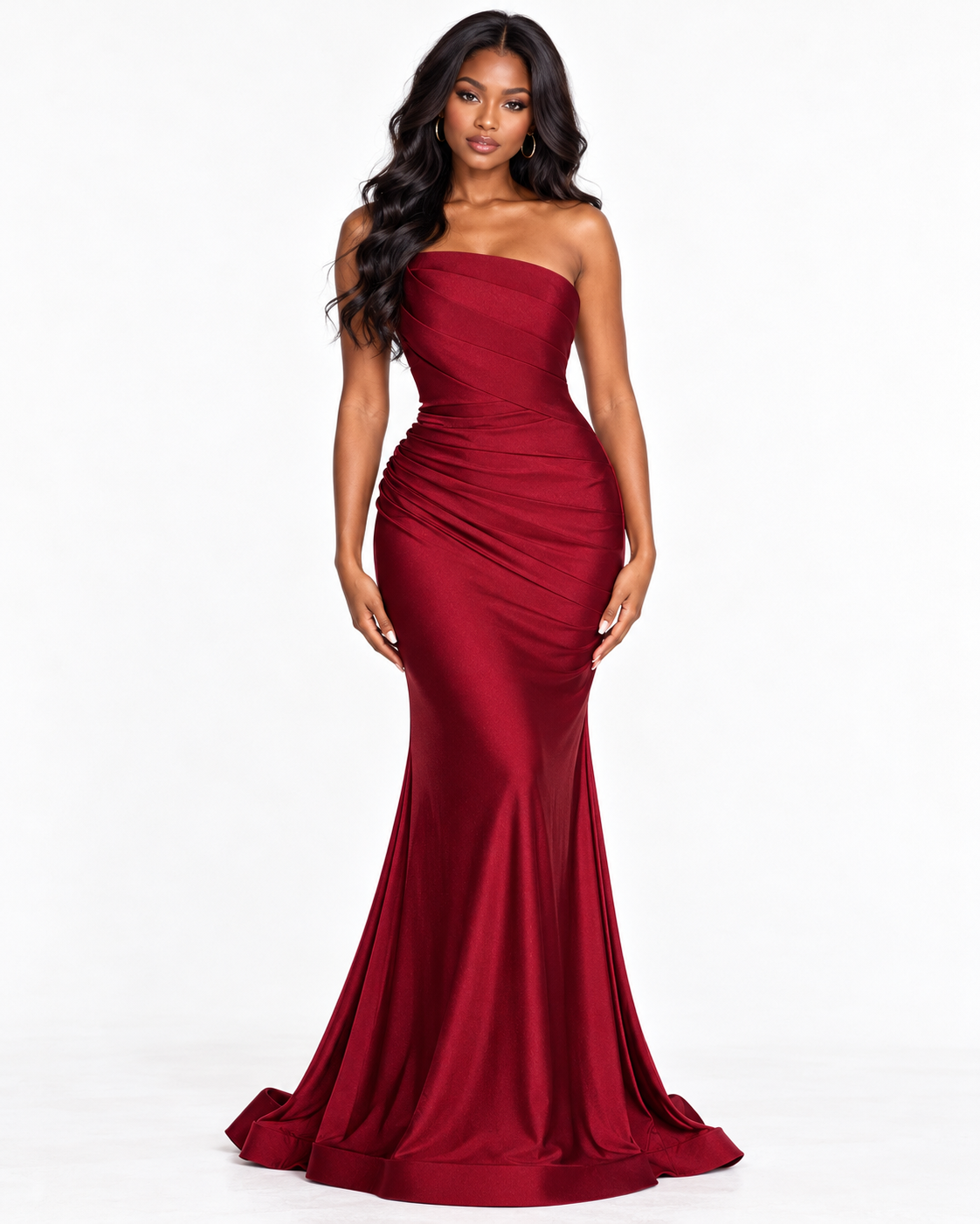 Asymmetrical Fitted Stretch Mermaid Dress