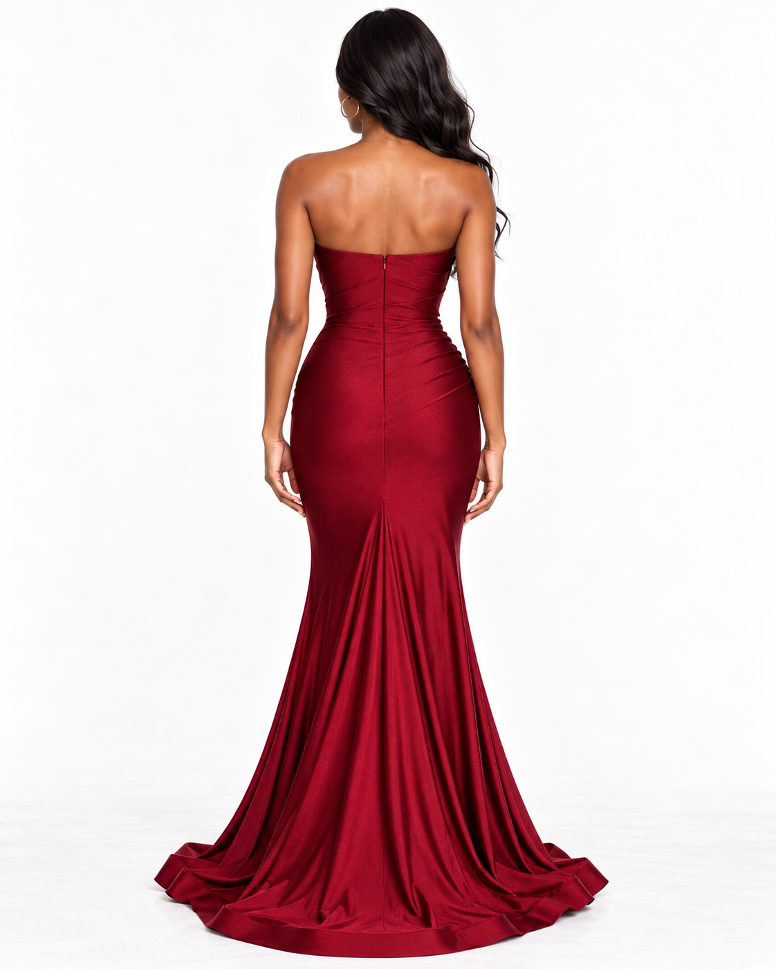 Asymmetrical Fitted Stretch Mermaid Dress