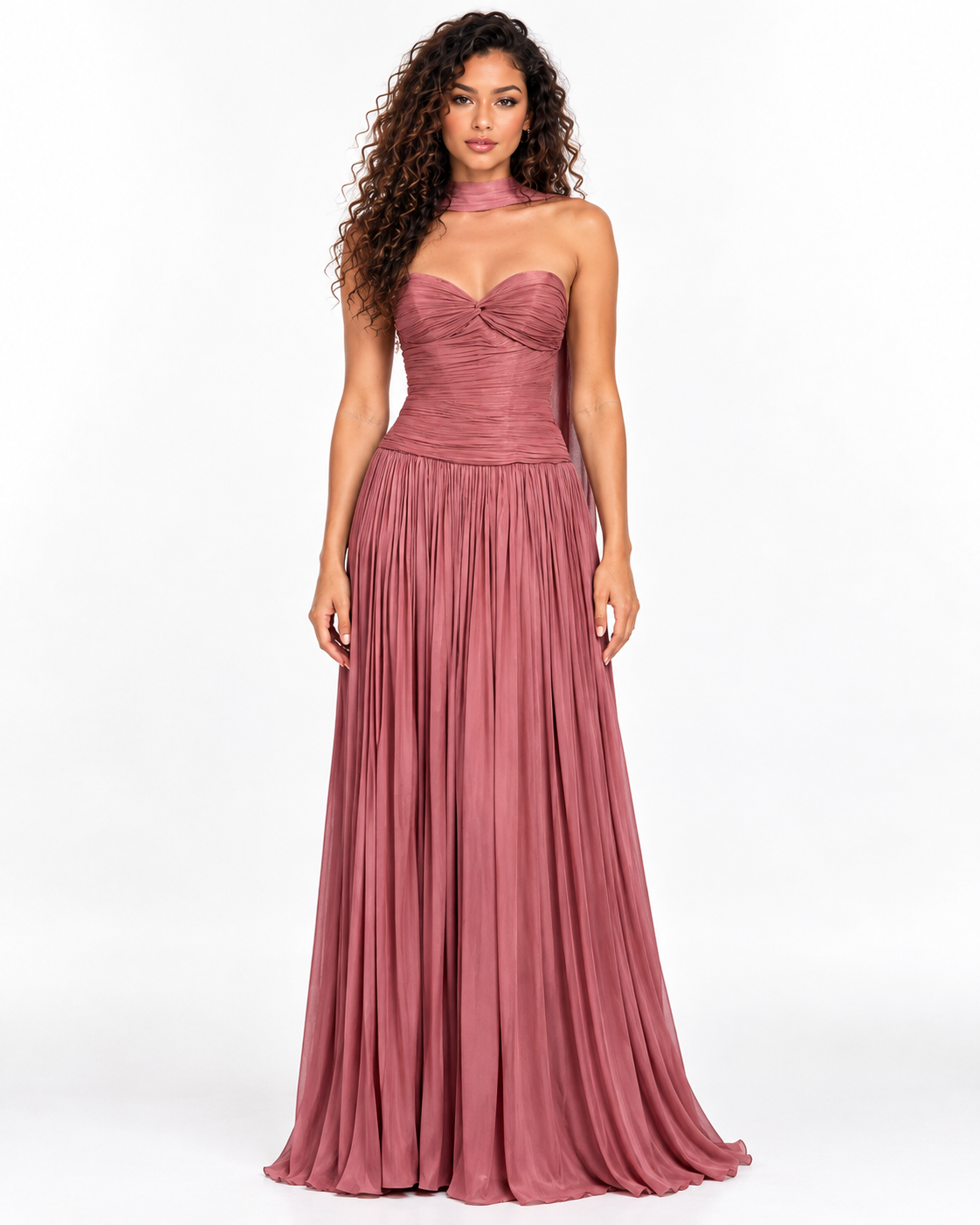 Sweetheart Strapless Luminescent Chiffon A-Line Dress