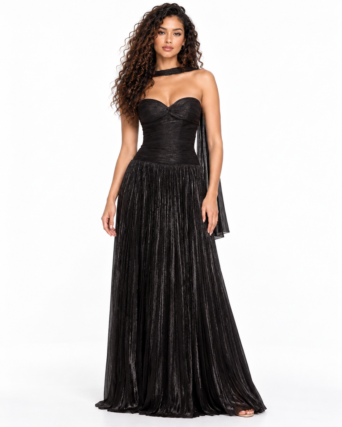 Sweetheart Strapless Luminescent Chiffon A-Line Dress