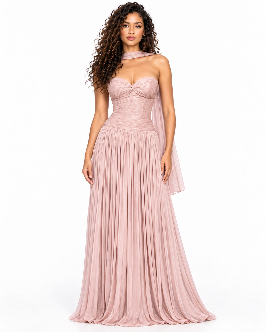 Sweetheart Strapless Luminescent Chiffon A-Line Dress