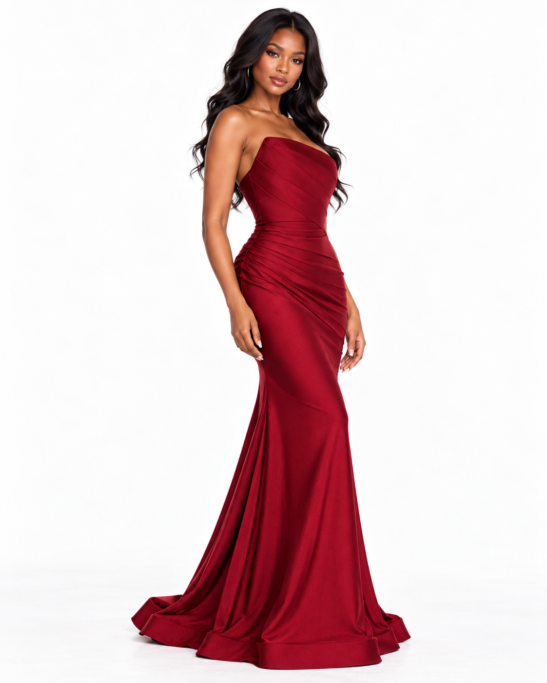 Asymmetrical Fitted Stretch Mermaid Dress