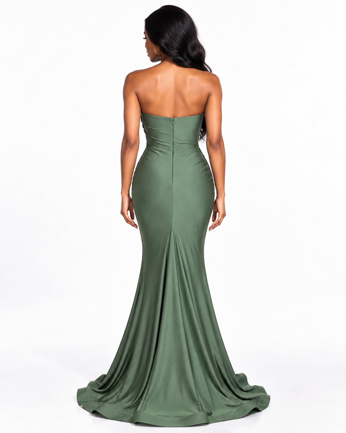 Asymmetrical Fitted Stretch Mermaid Dress