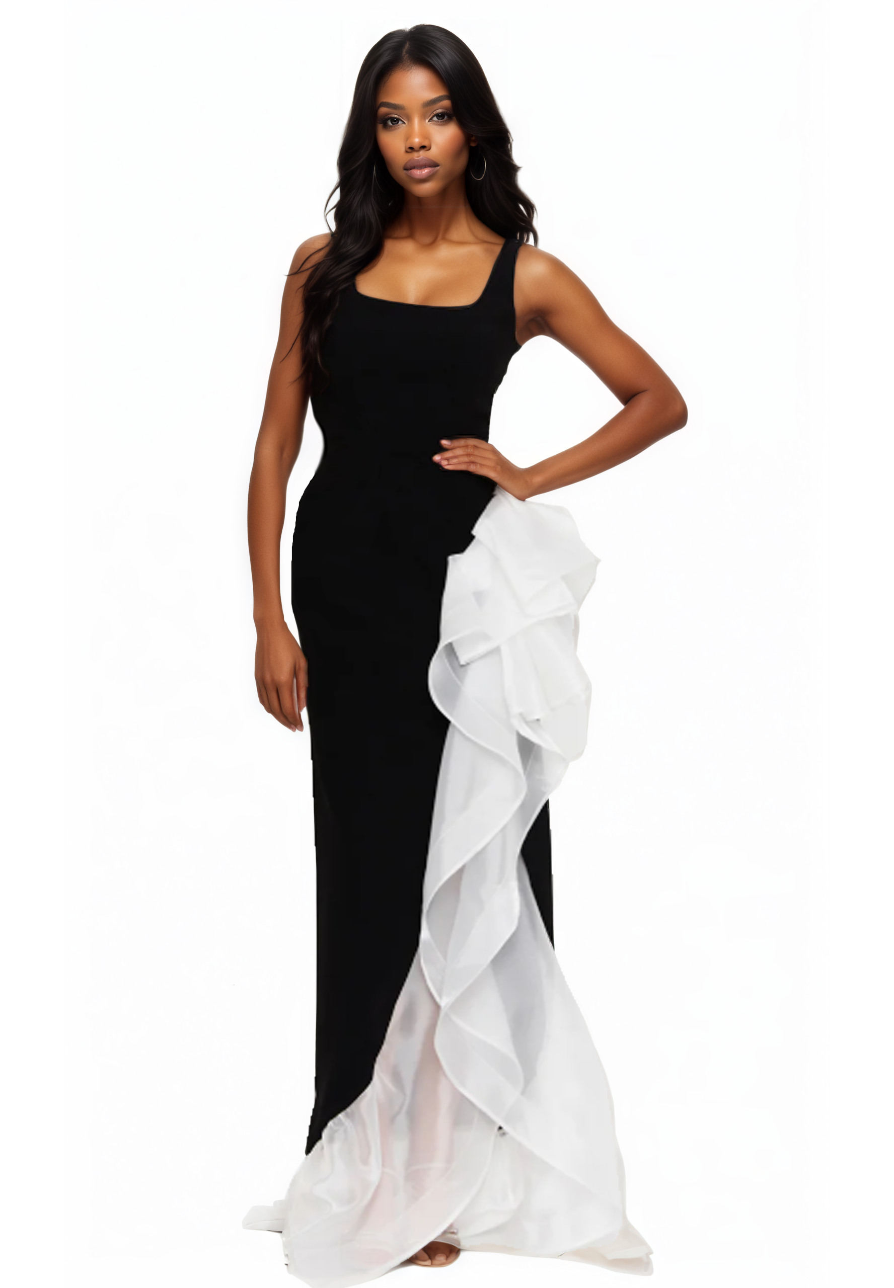 Sleeveless Maxi Viscose Column Dress