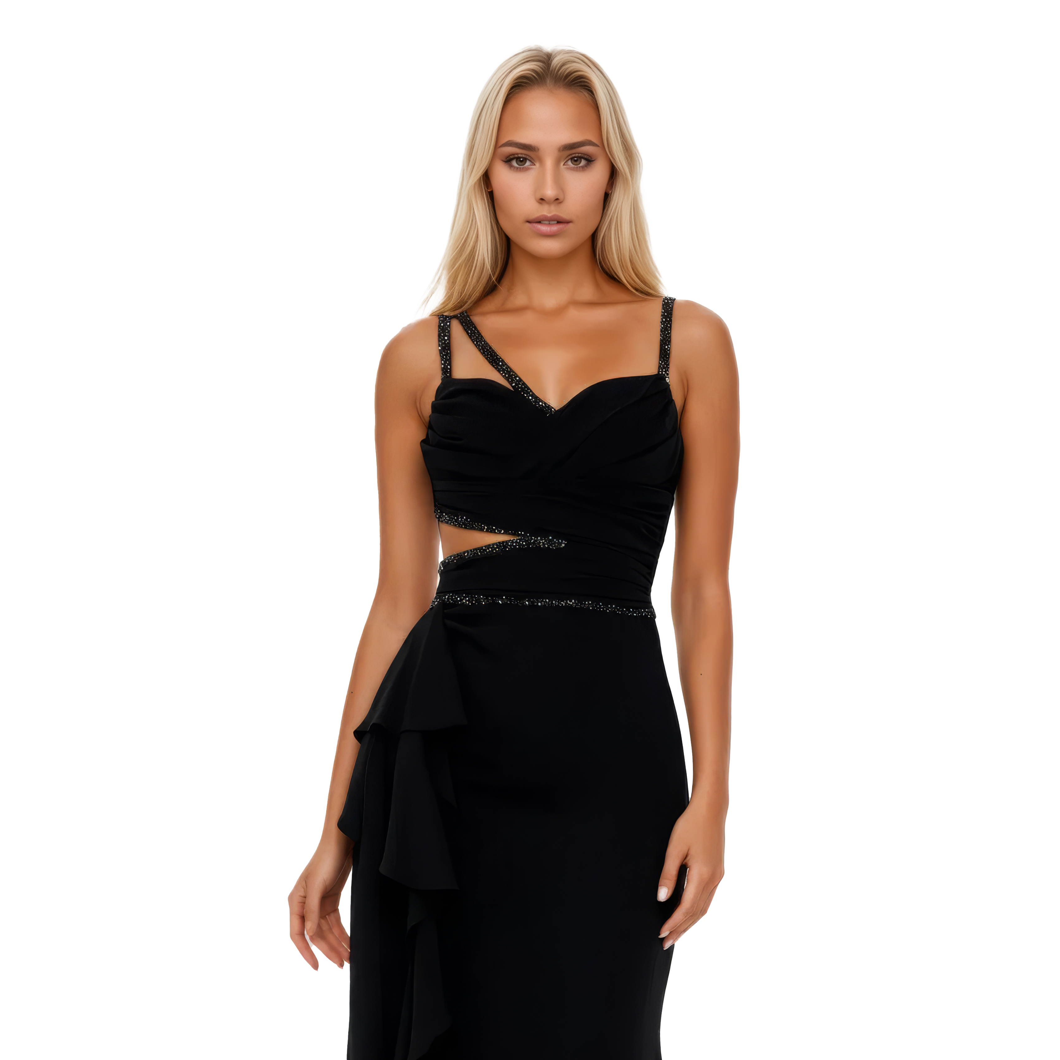 Sleeveless Maxi Viscose Column Dress