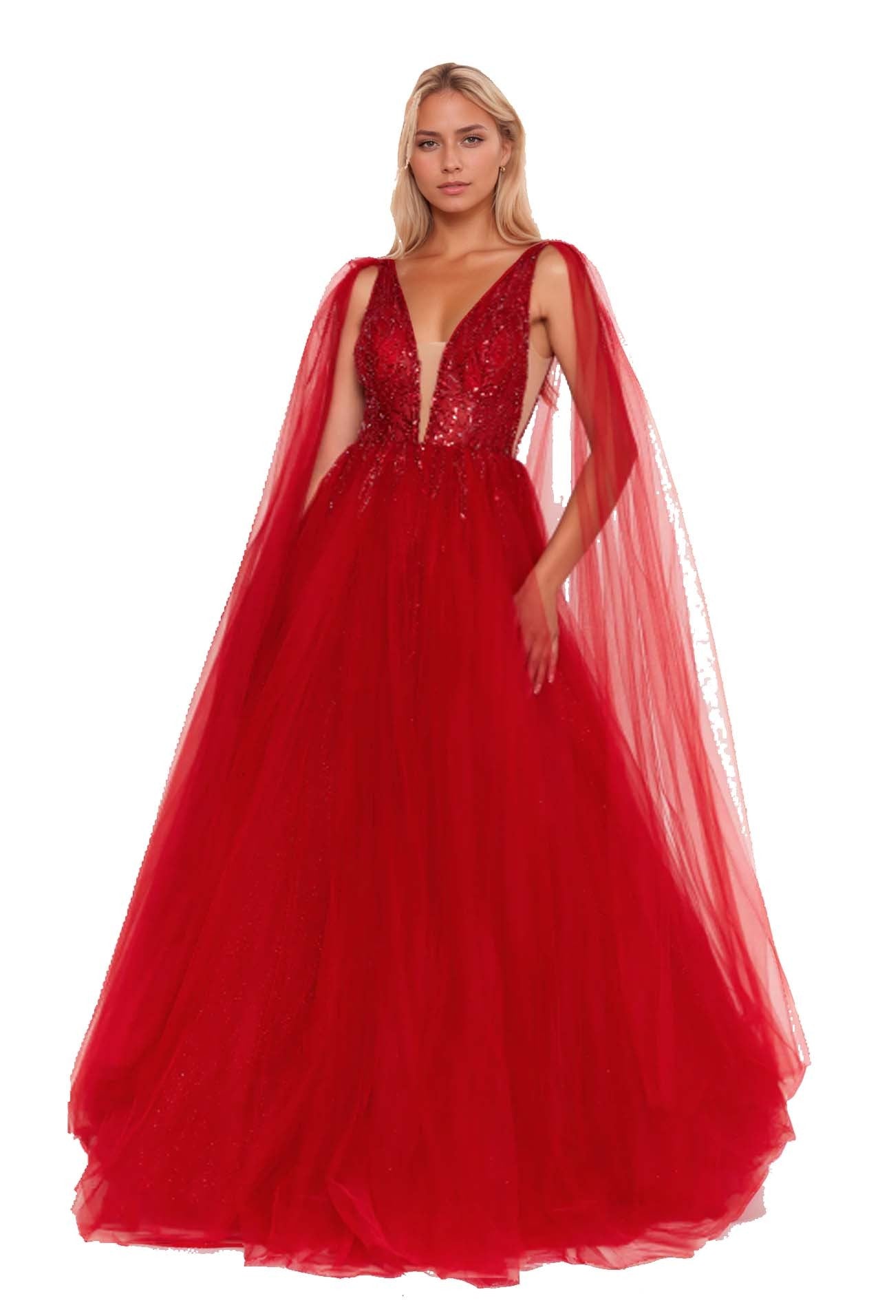 Sleeveless Maxi Tulle A-Line Dress