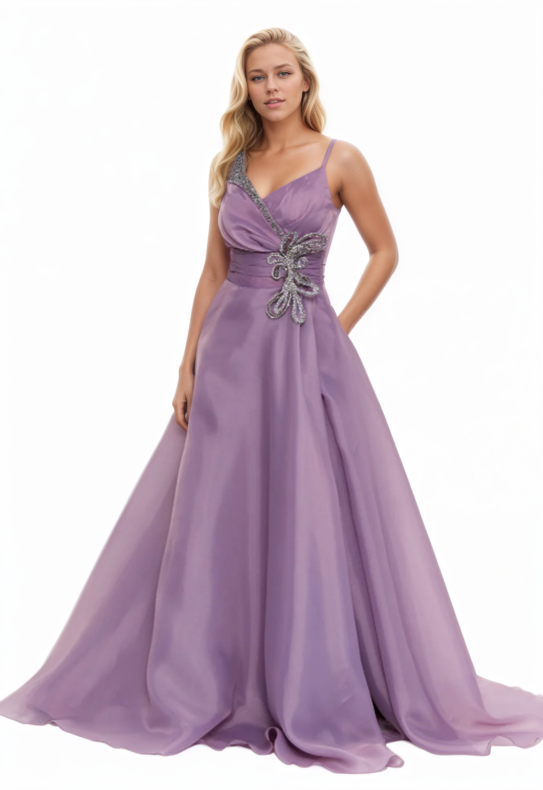 Sleeveless Maxi A-Line Dress