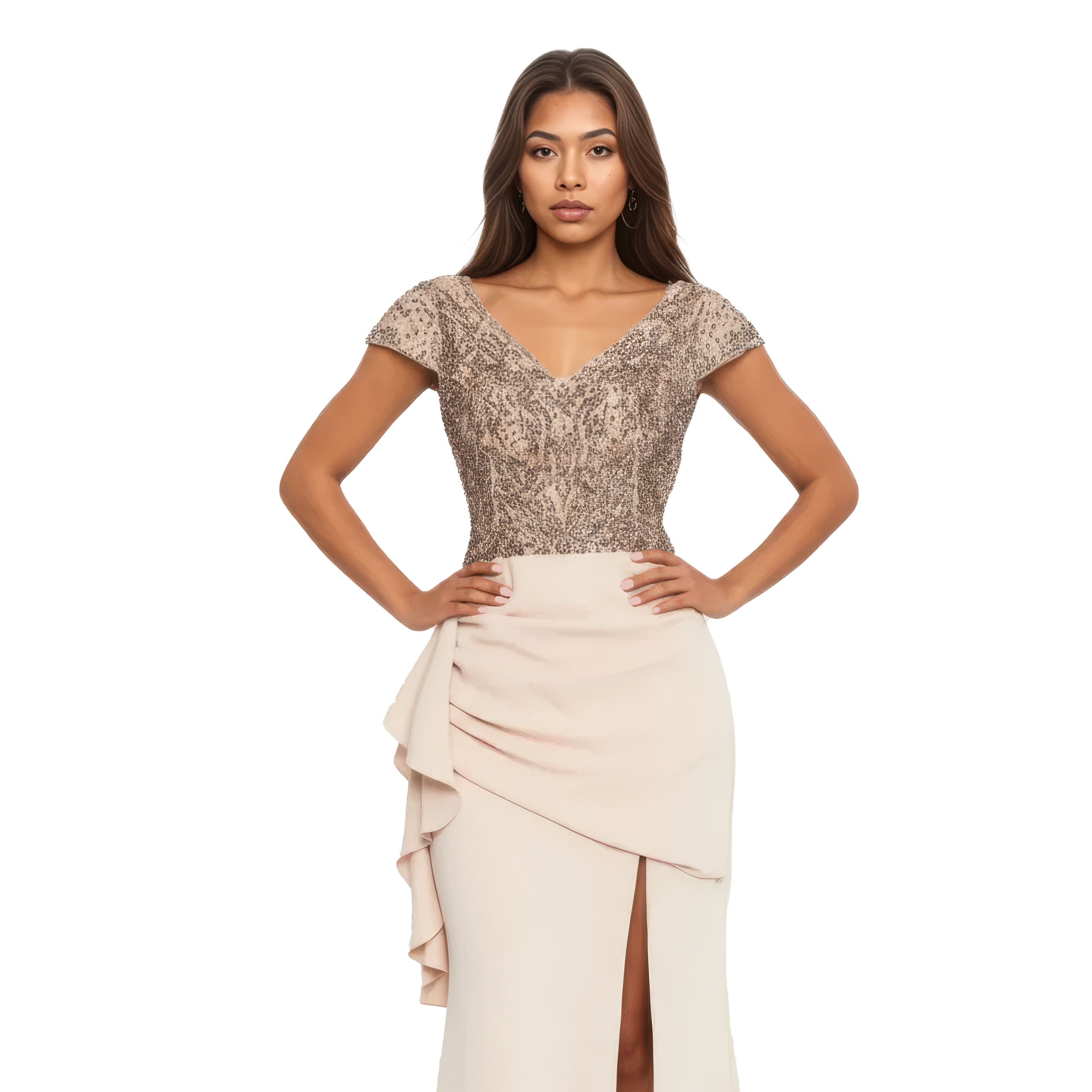 Short Sleeve Maxi Viscose Mermaid Dress