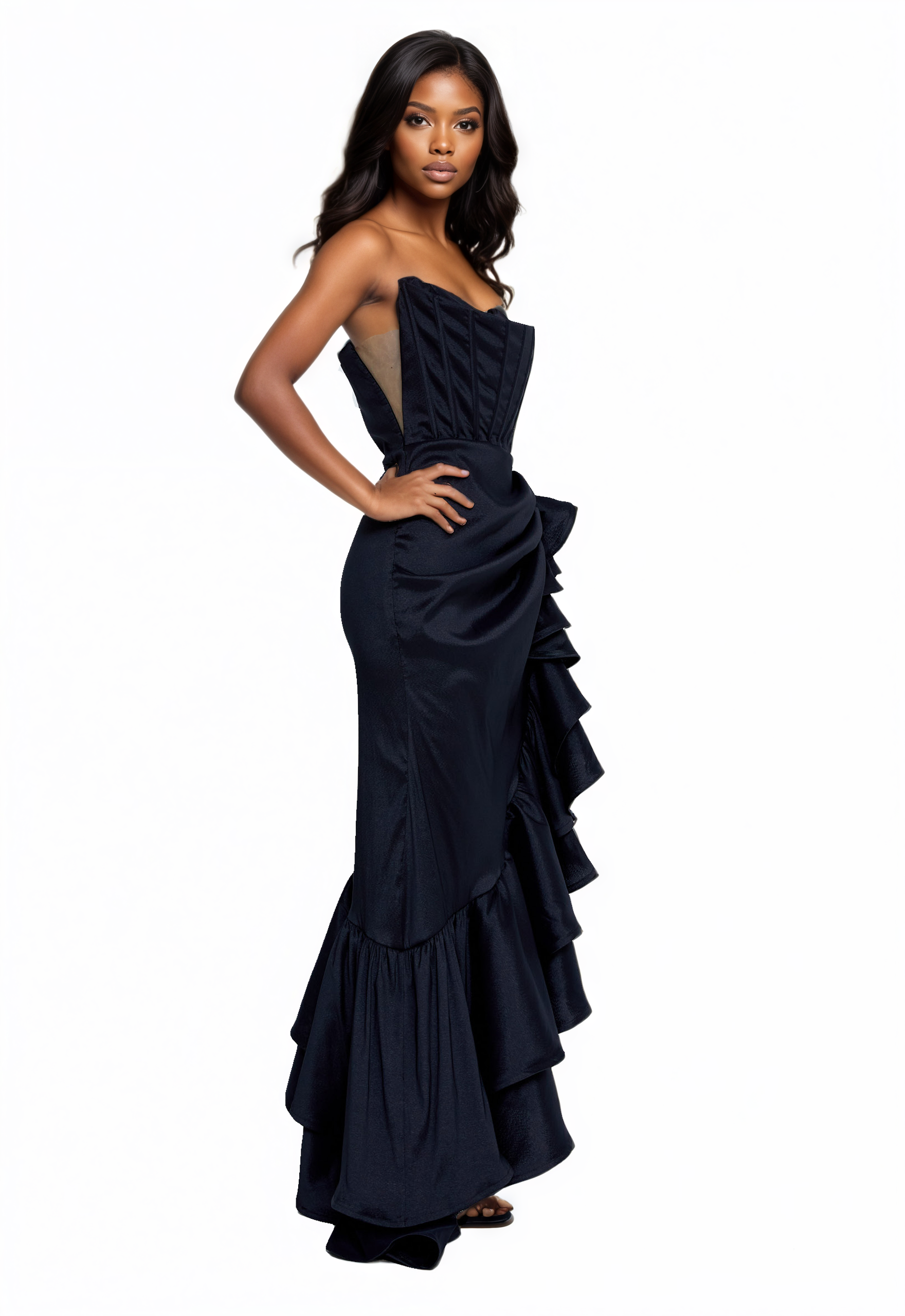 Strapless Maxi Column Dress