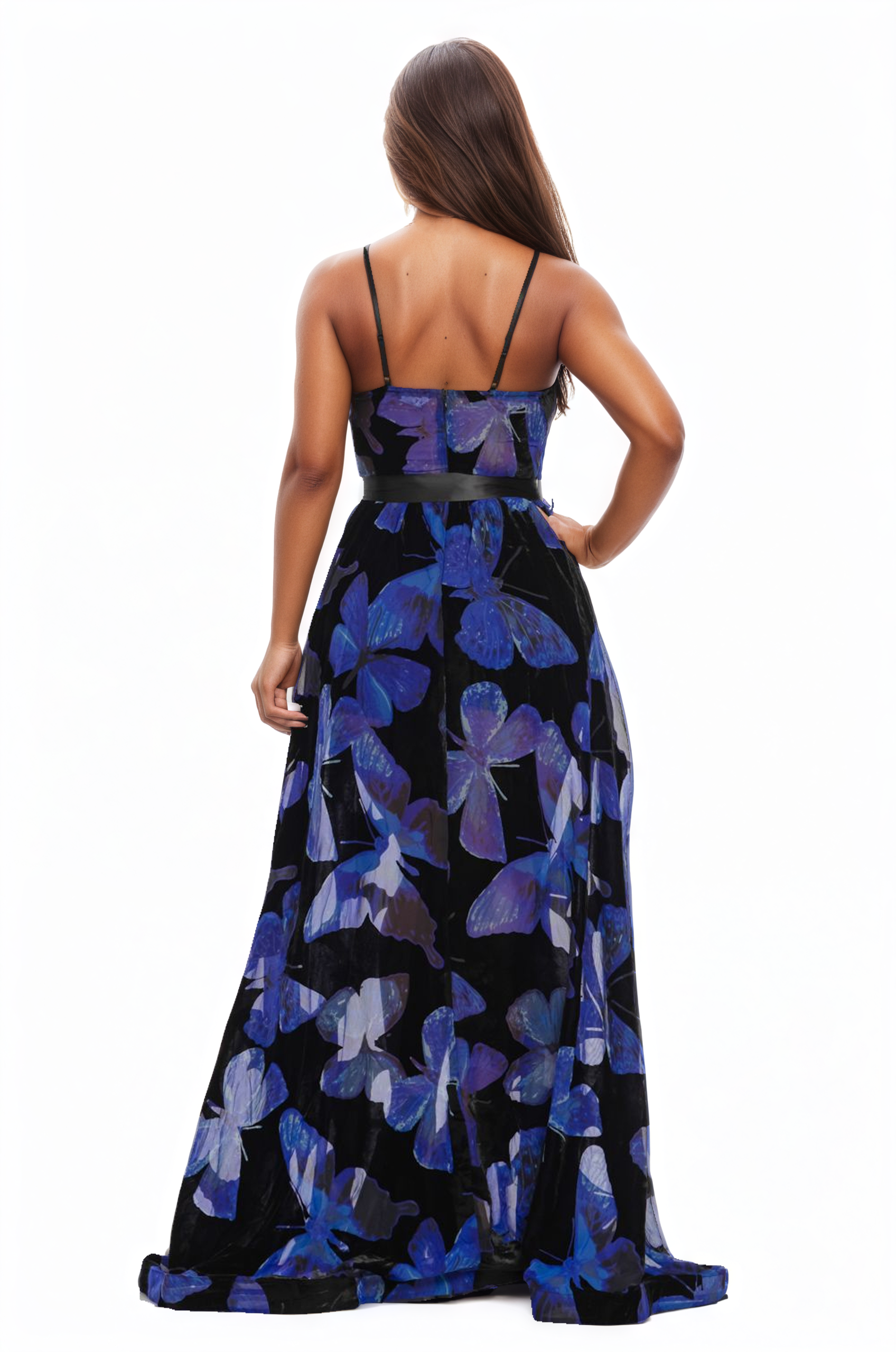 Floral Sweetheart Neckline Maxi Dress