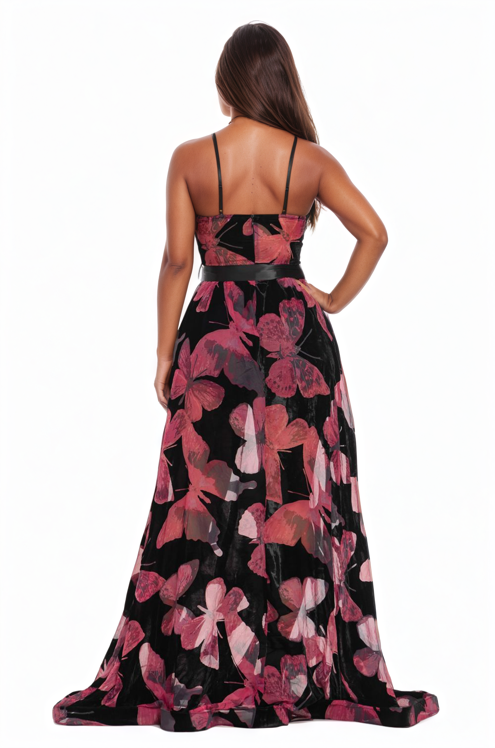 Floral Sweetheart Neckline Maxi Dress