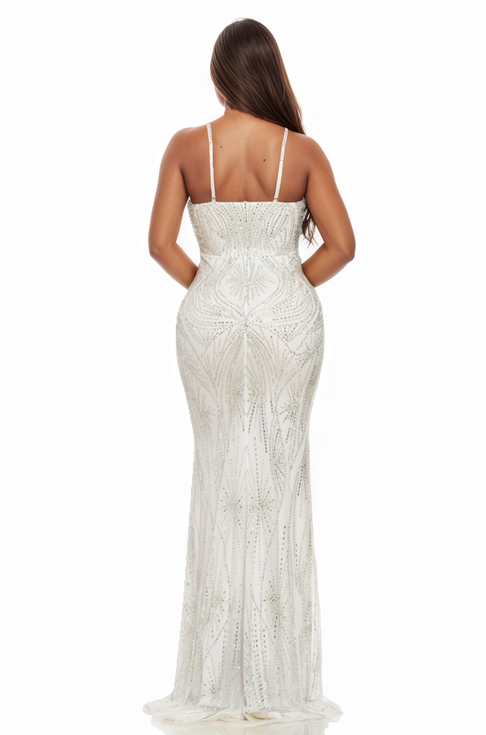 Rhinestone Embellished Maxi Dress