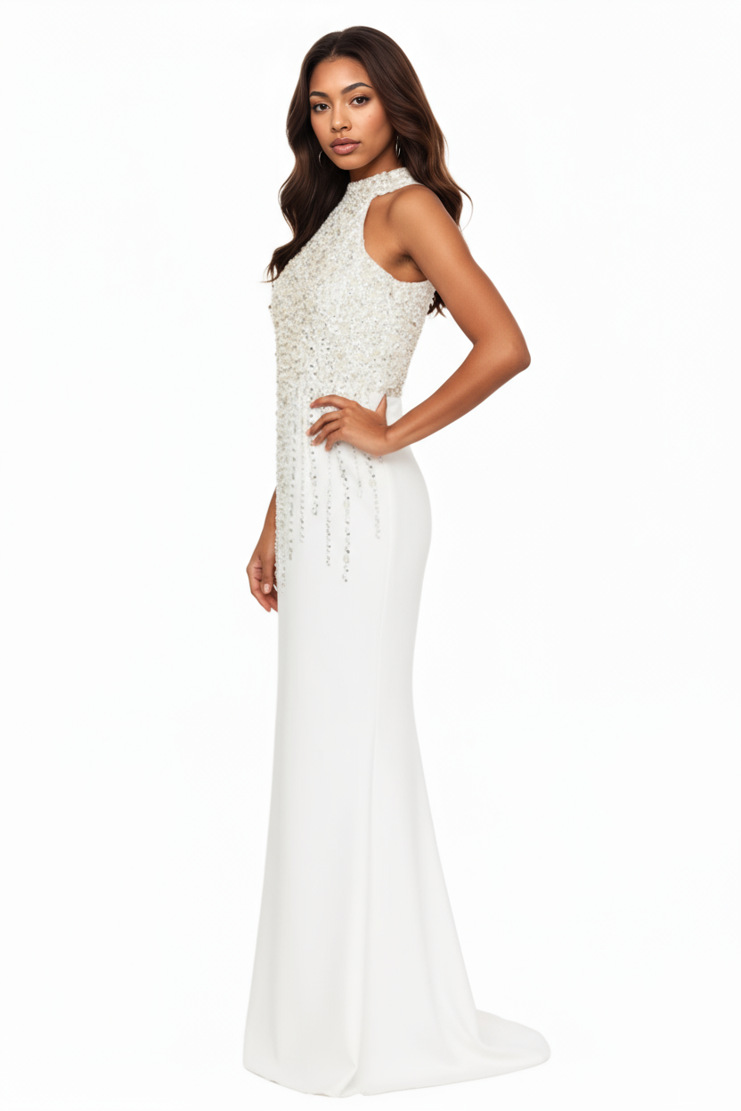 Sleeveless Maxi Viscose Mermaid Dress