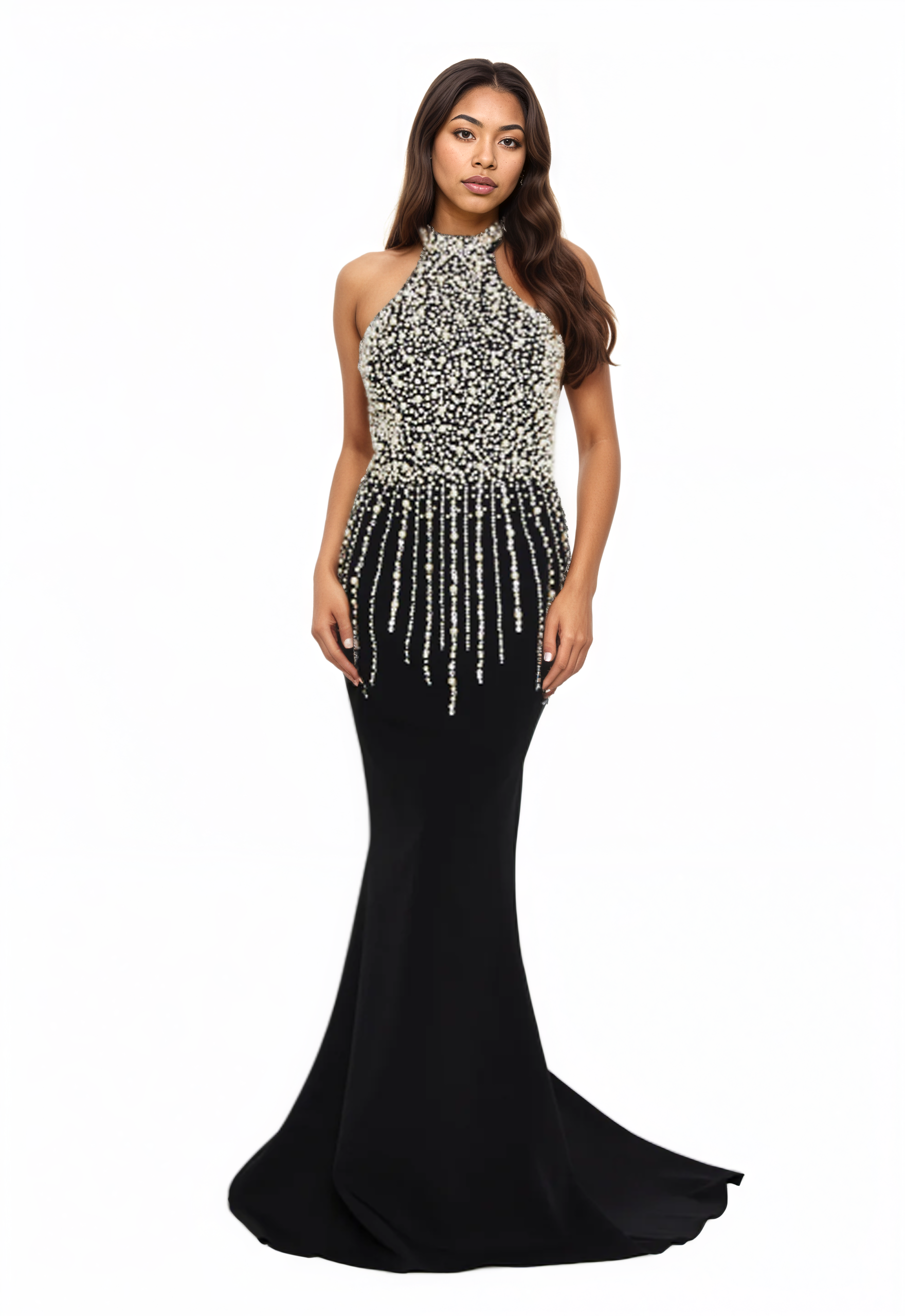 Sleeveless Maxi Viscose Mermaid Dress