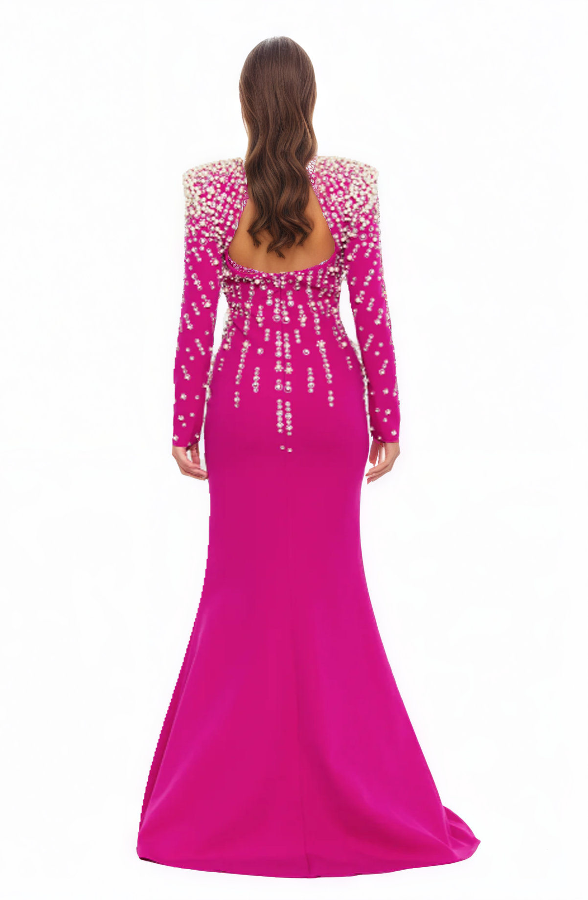 Long Sleeve Maxi Viscose Mermaid Dress