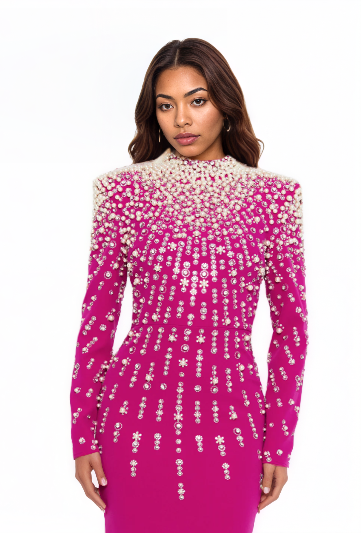 Long Sleeve Maxi Viscose Mermaid Dress