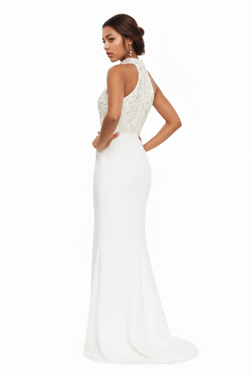 Sleeveless Maxi Viscose Mermaid Dress