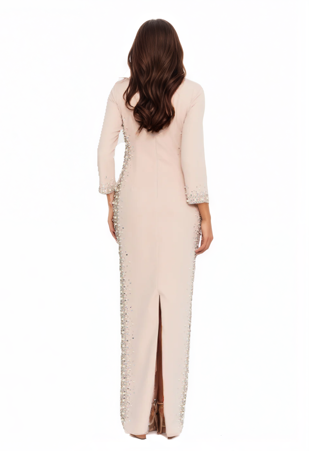 Mid-Length Maxi Viscose Column Dress