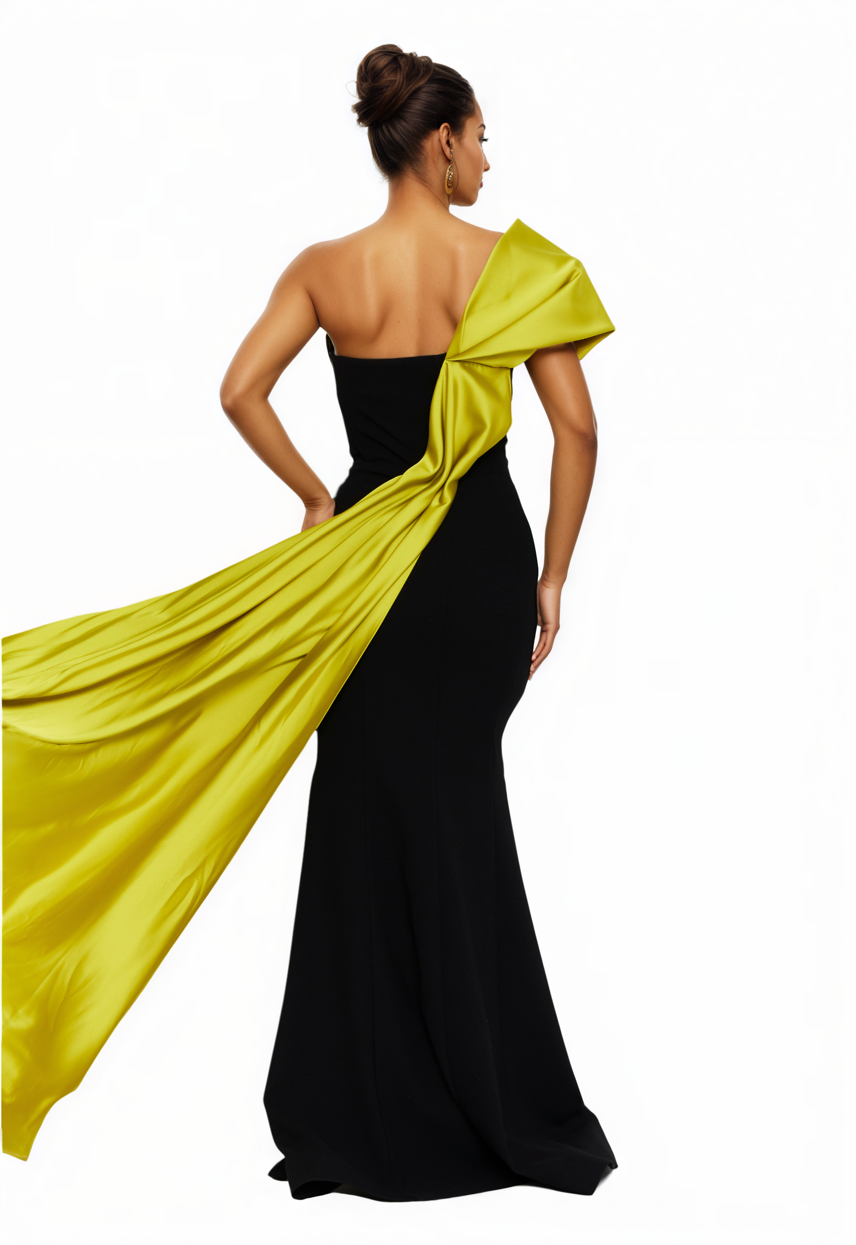 One Shoulder Maxi Viscose Mermaid Dress