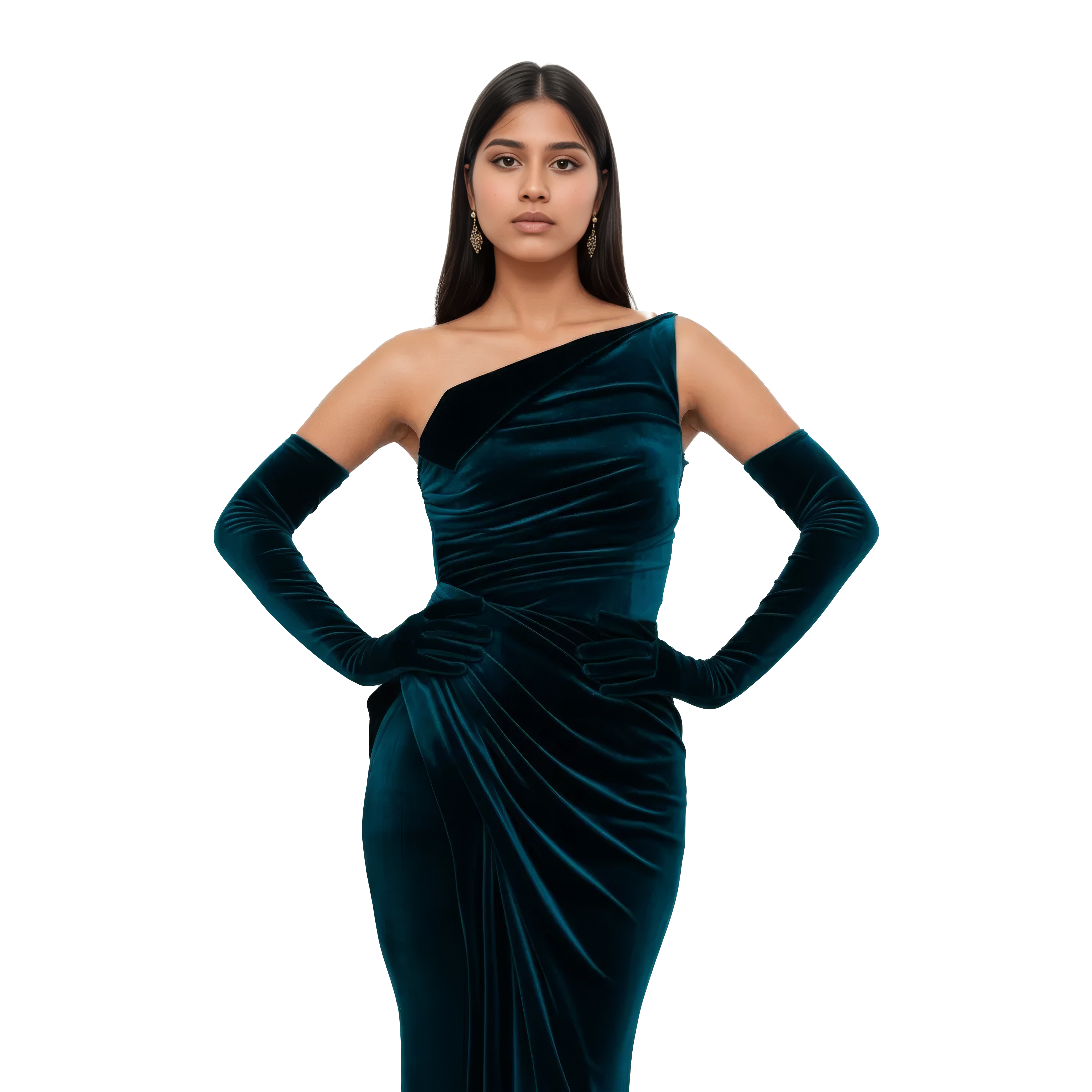 Off Shoulder Maxi Velvet Mermaid Dress