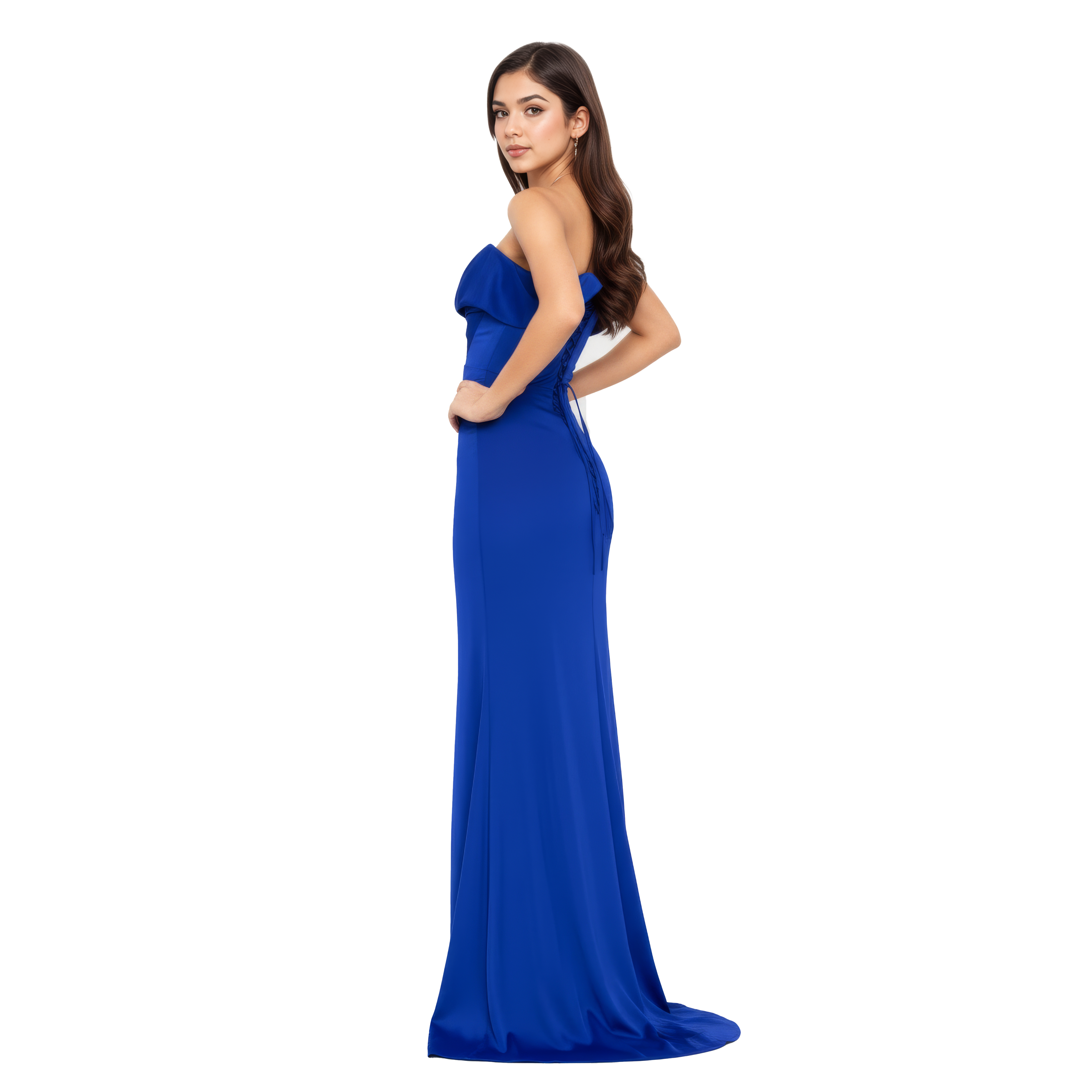 Off Shoulder Maxi Viscose Column Dress