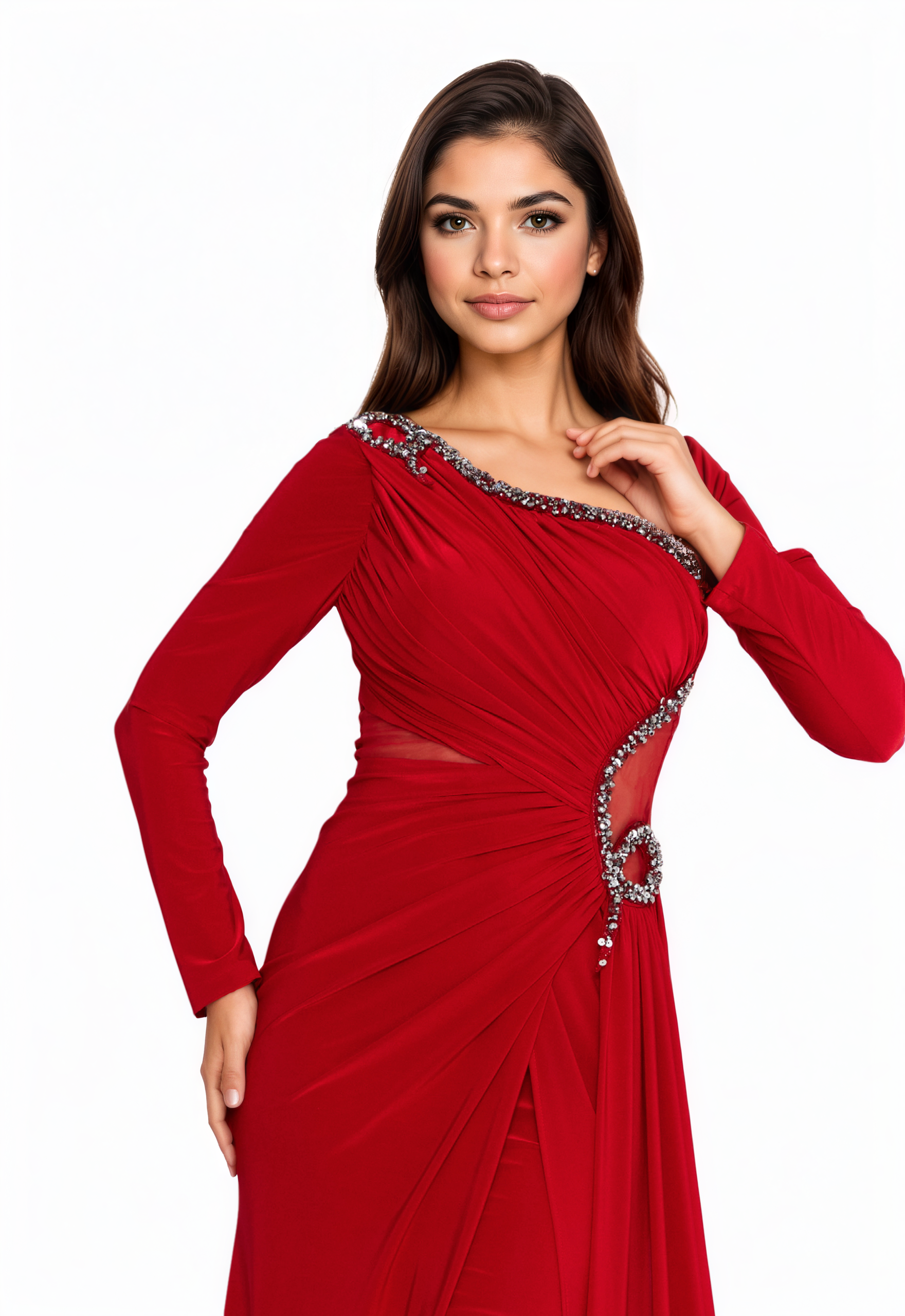 Long Sleeve Maxi Lycra Mermaid Dress