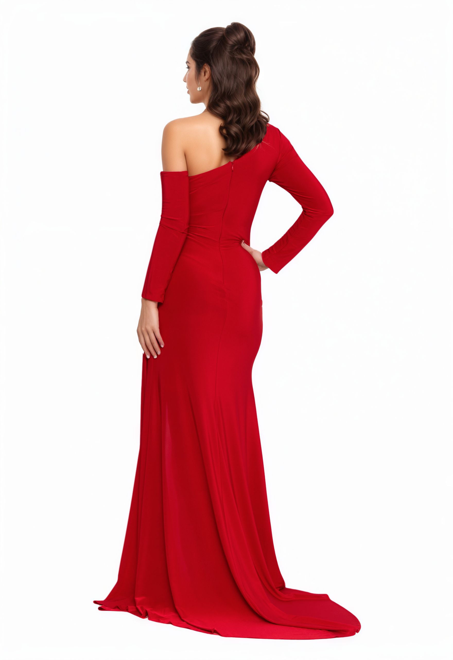 Long Sleeve Maxi Lycra Mermaid Dress