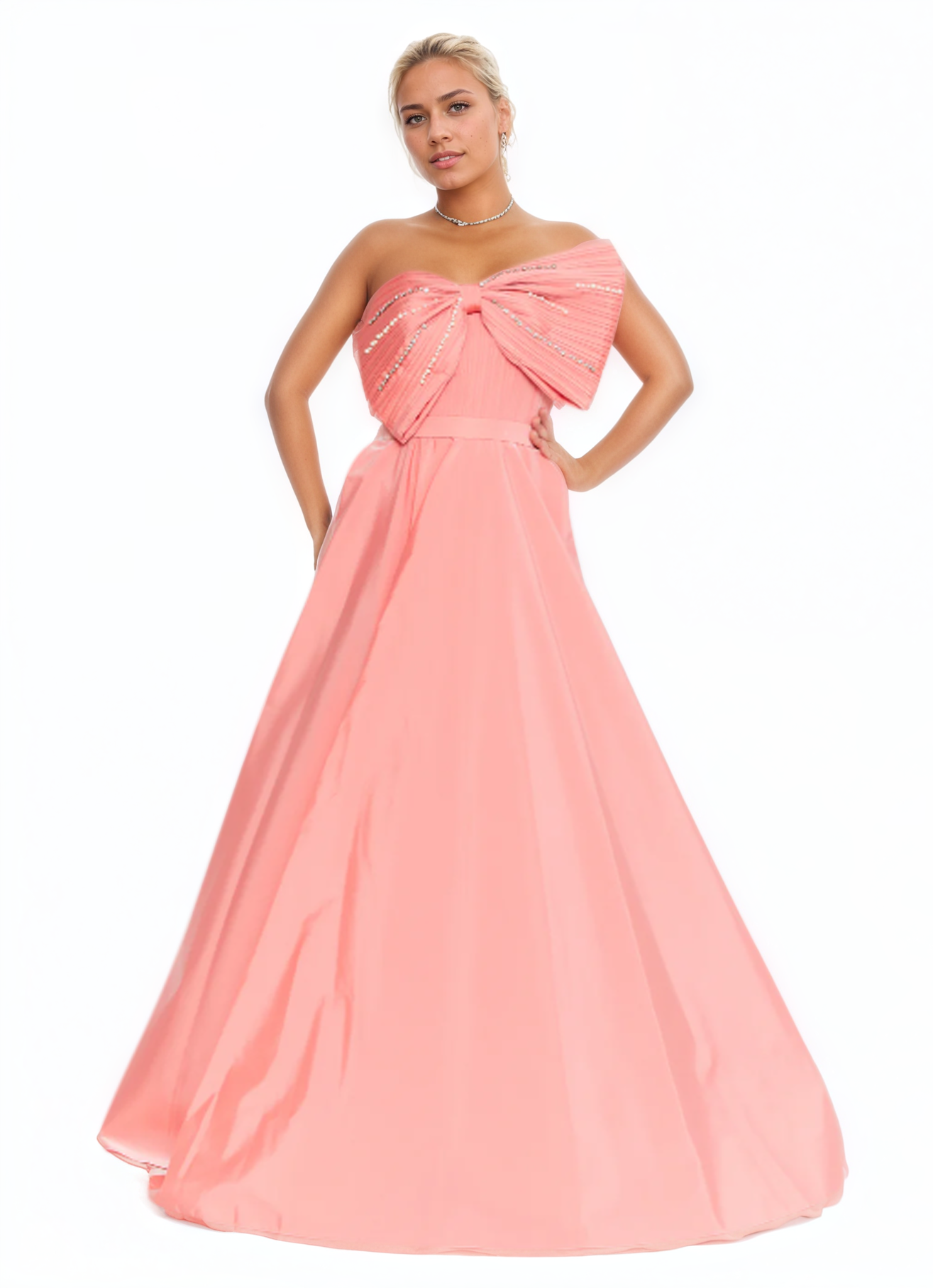 Strapless Maxi A-Line Dress
