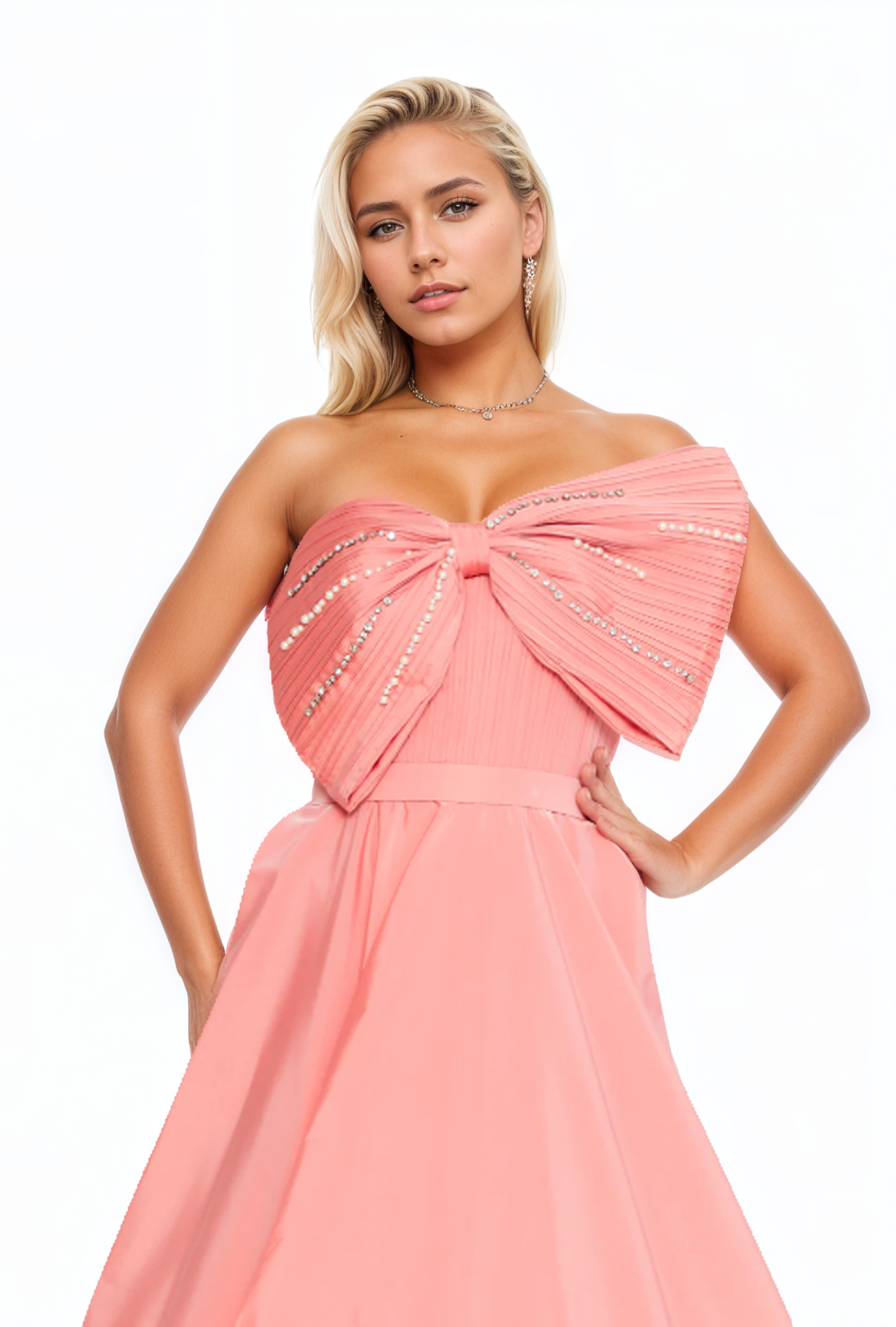 Strapless Maxi A-Line Dress