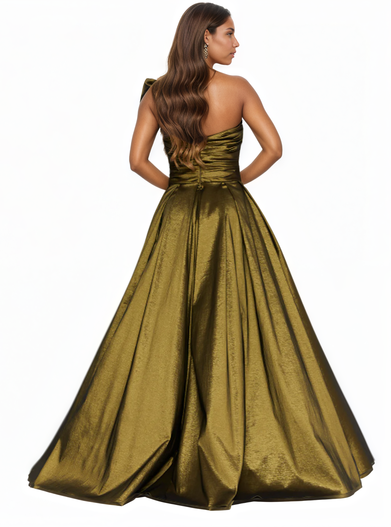 One Shoulder Maxi A-Line Dress