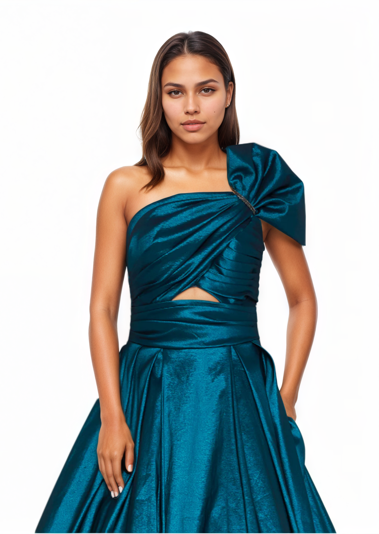 One Shoulder Maxi A-Line Dress