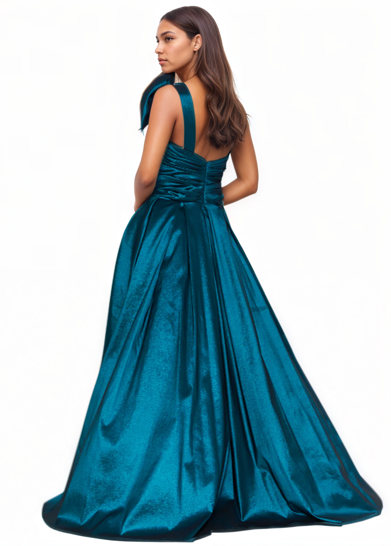 One Shoulder Maxi A-Line Dress