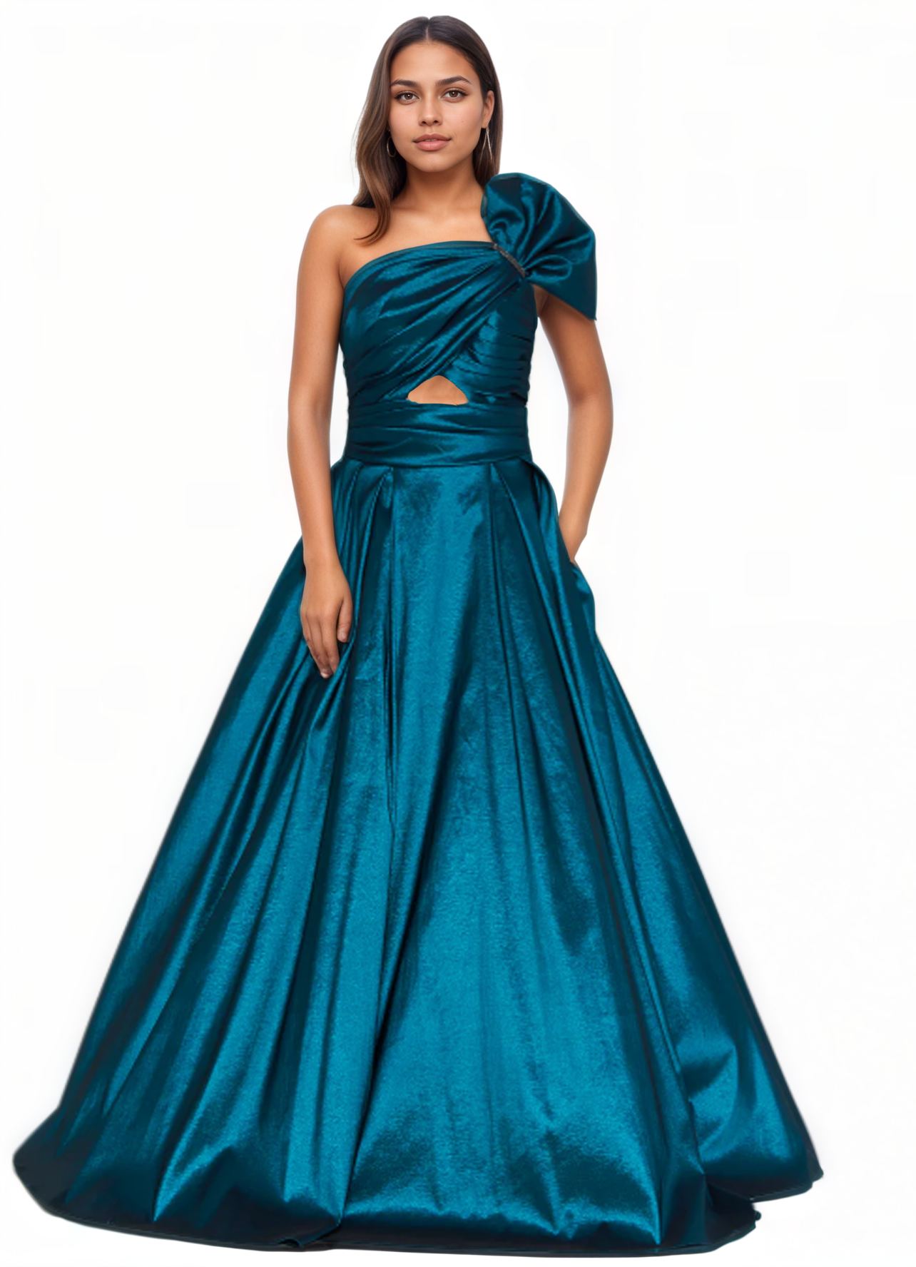 One Shoulder Maxi A-Line Dress