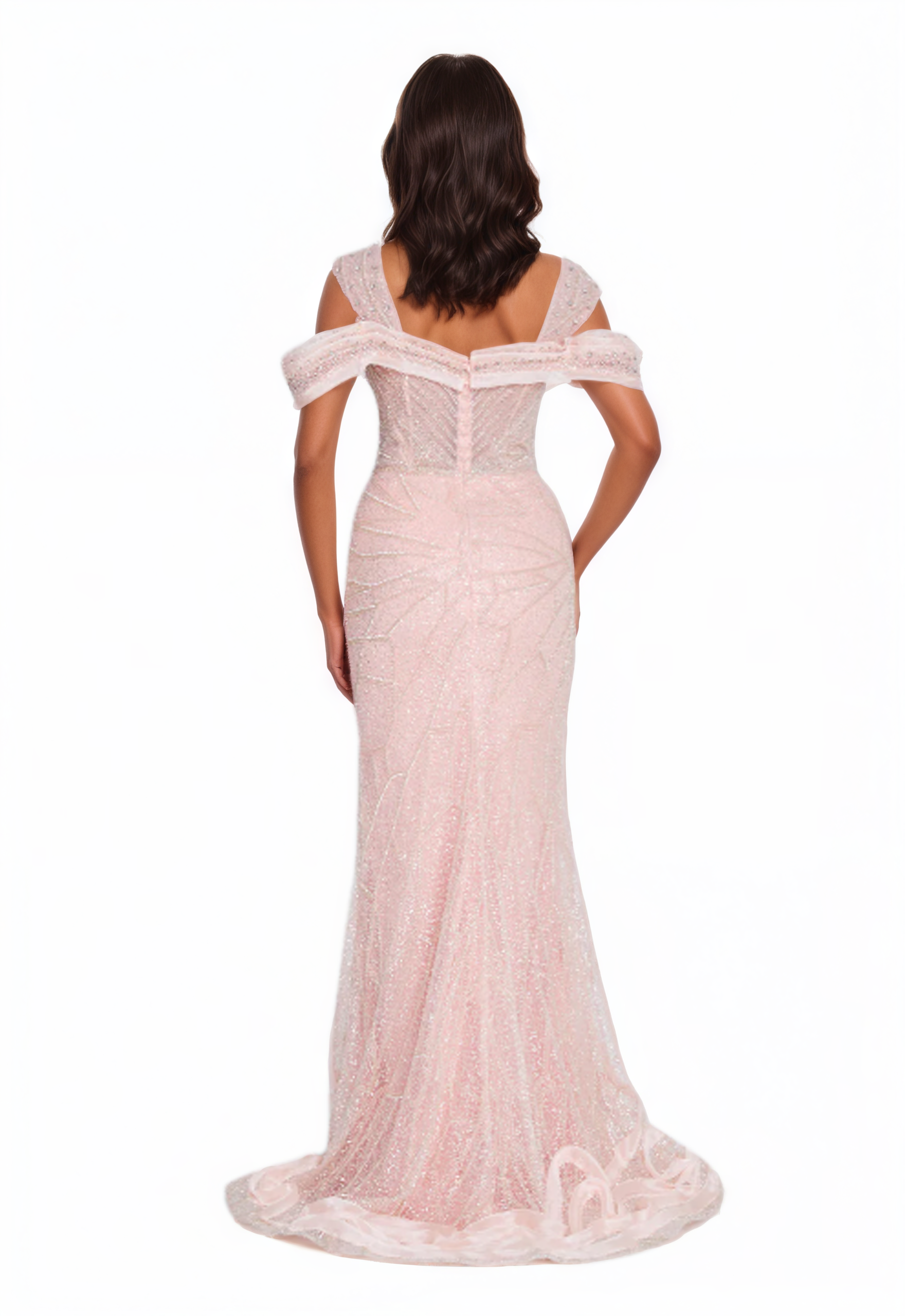 Off Shoulder Maxi Tulle Mermaid Dress