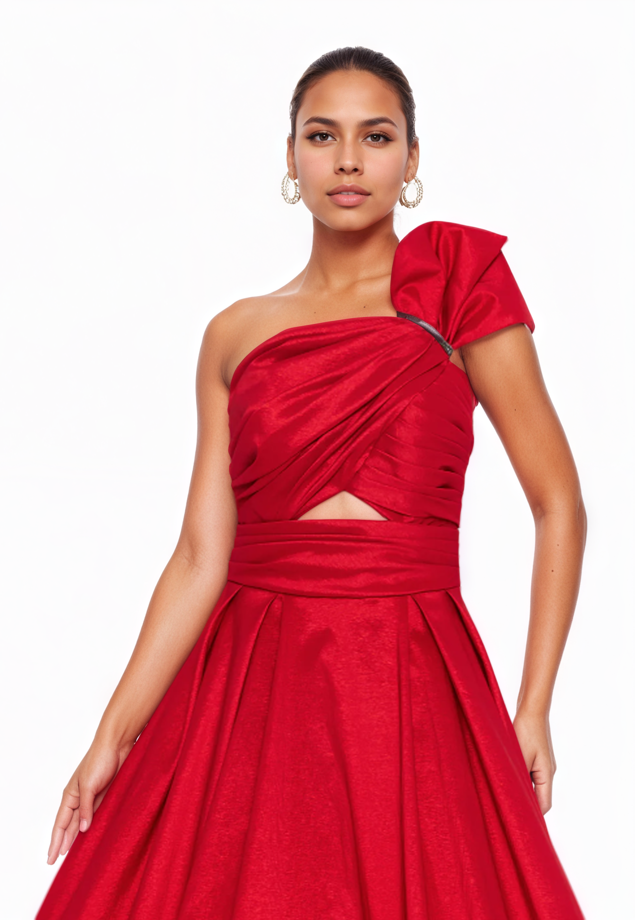 One Shoulder Maxi A-Line Dress