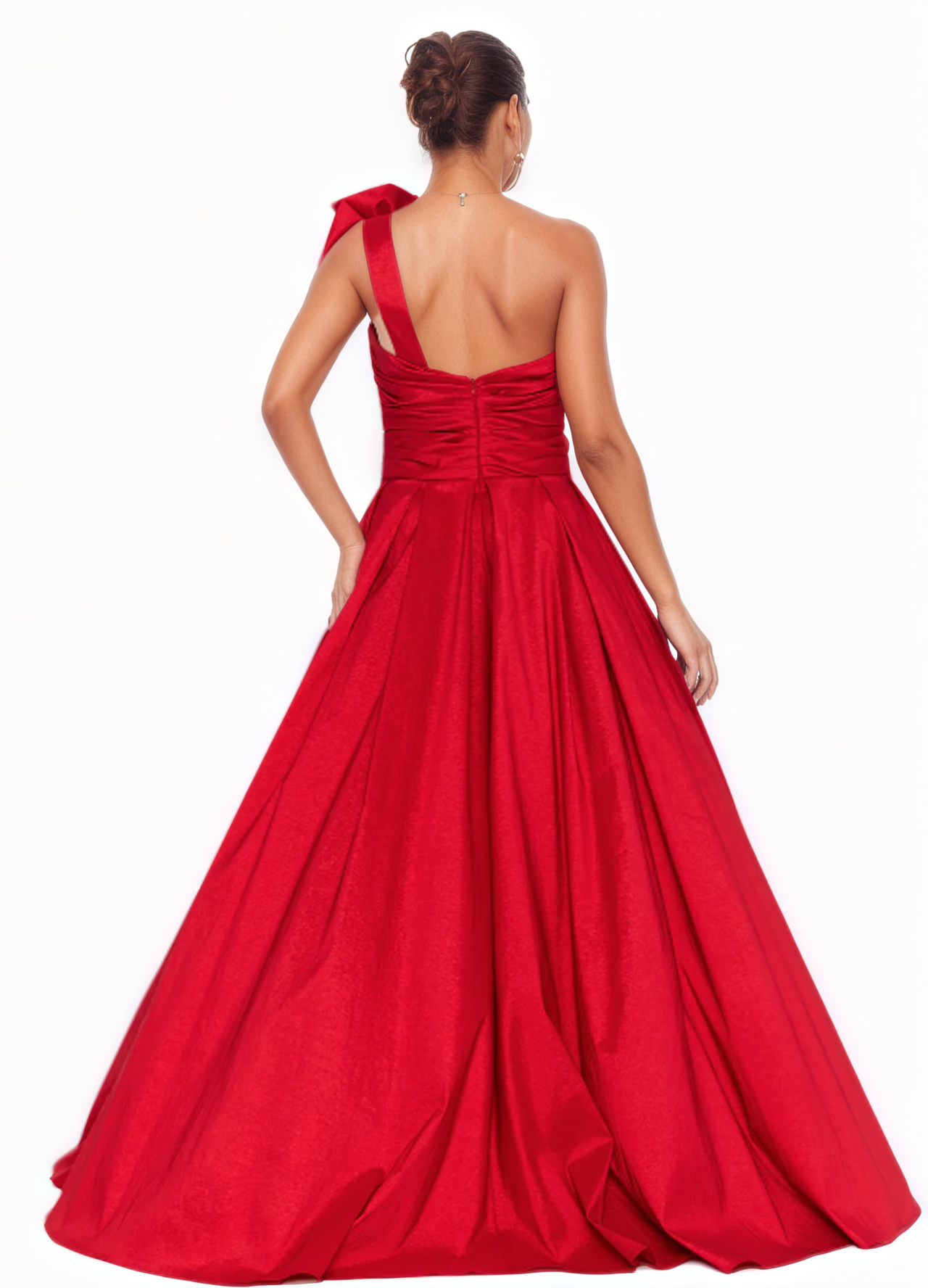 One Shoulder Maxi A-Line Dress