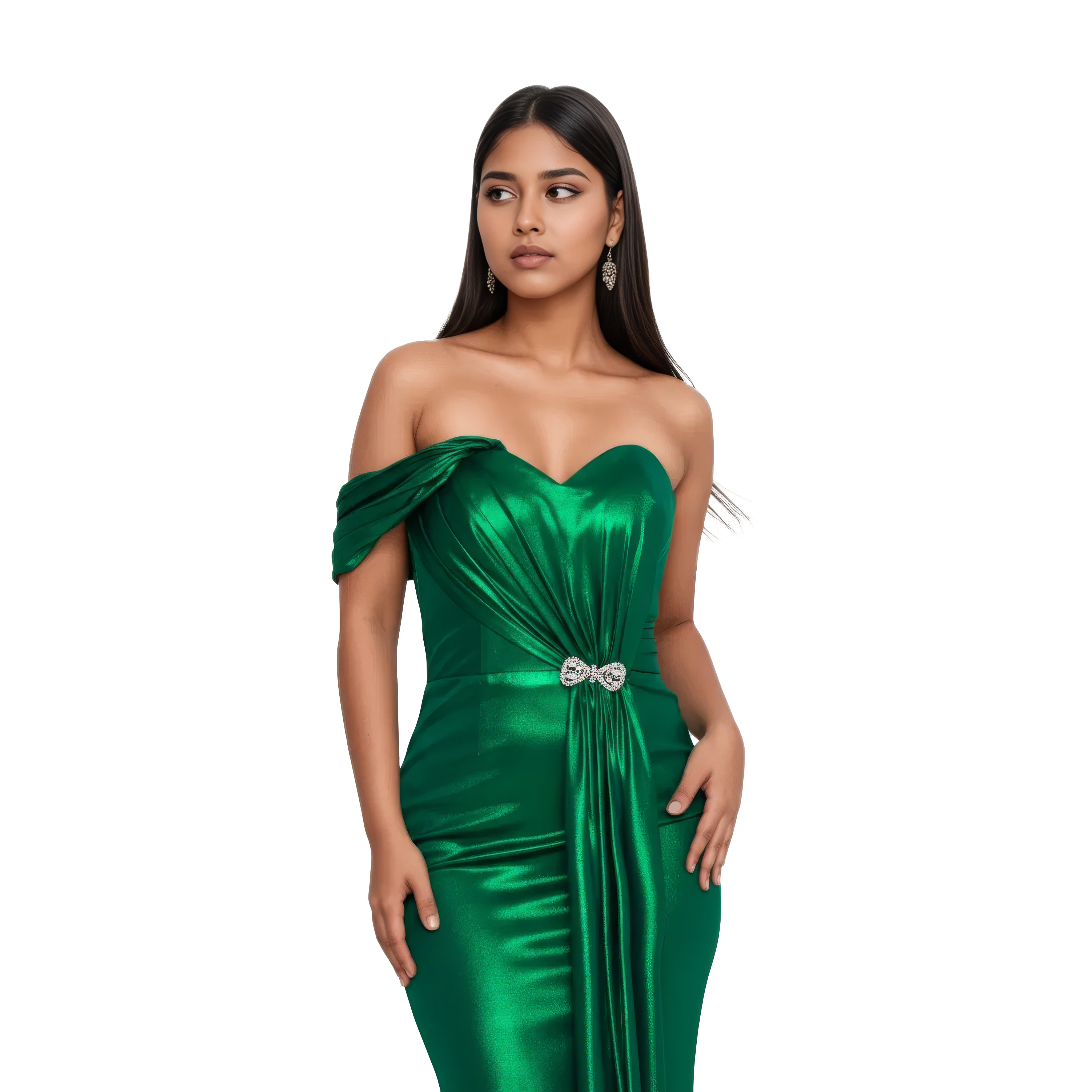 One Shoulder Maxi Viscose Mermaid Dress