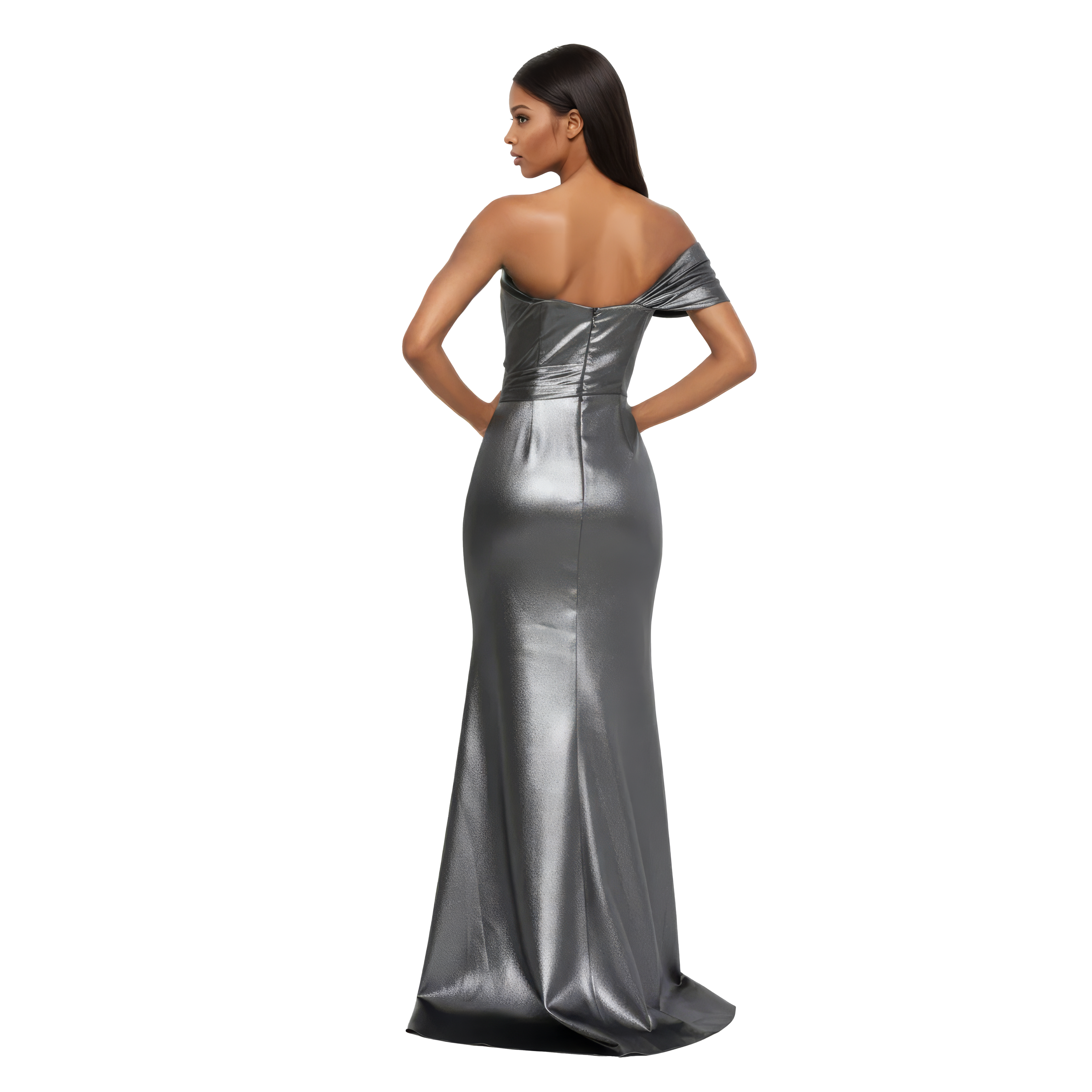 One Shoulder Maxi Viscose Mermaid Dress