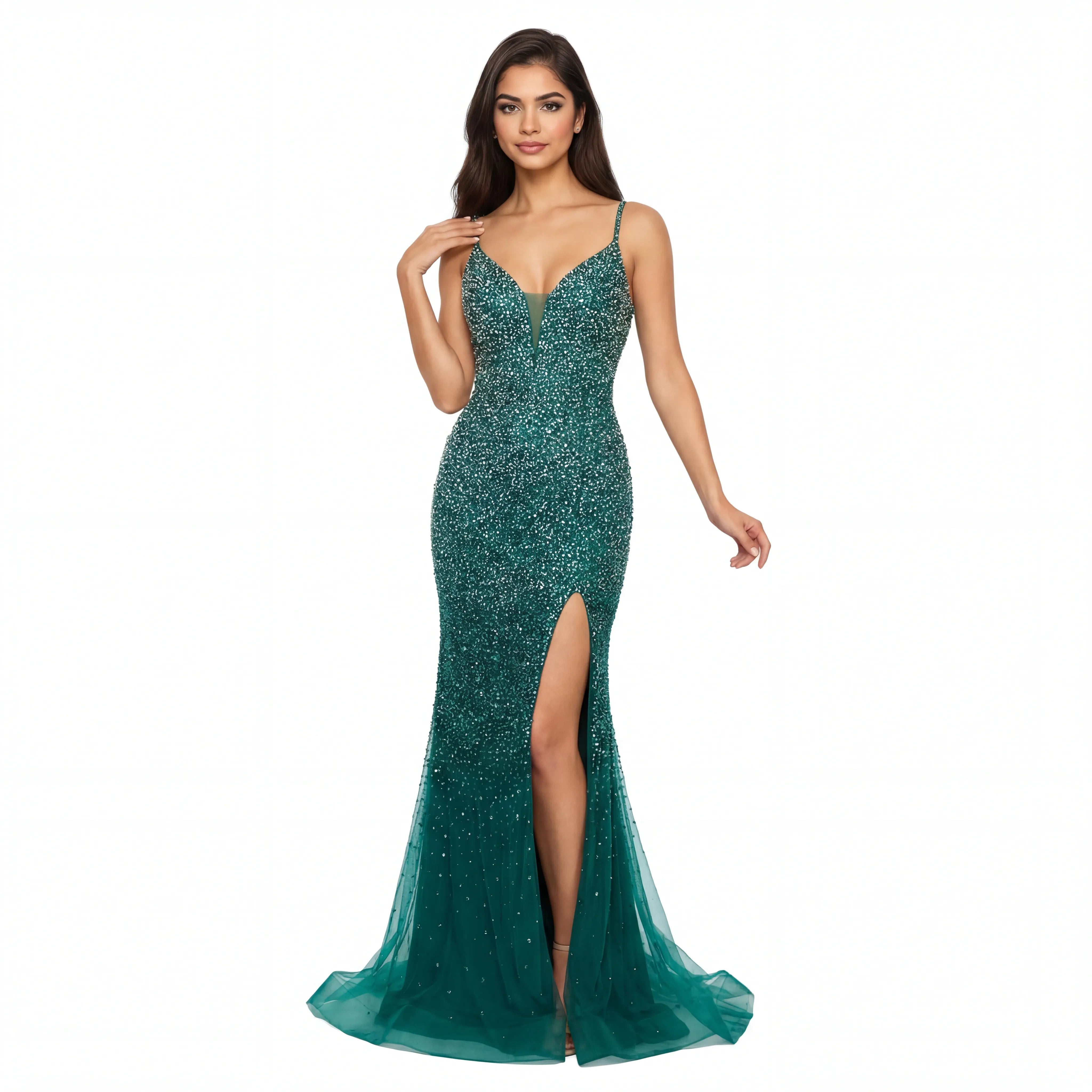 Sleeveless Sequin Mermaid Dress