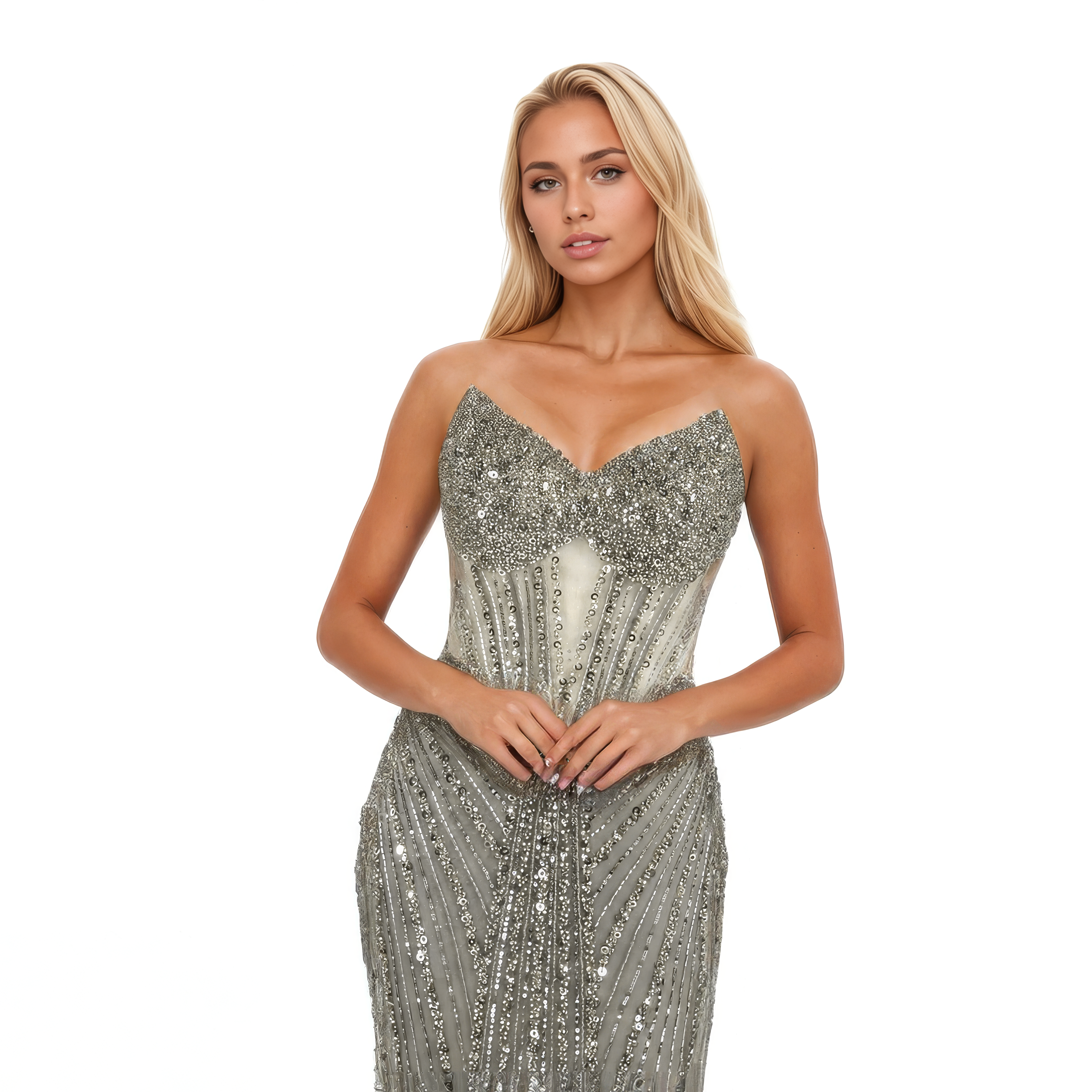 Sleeveless Elegant Sequin Mermaid Dress