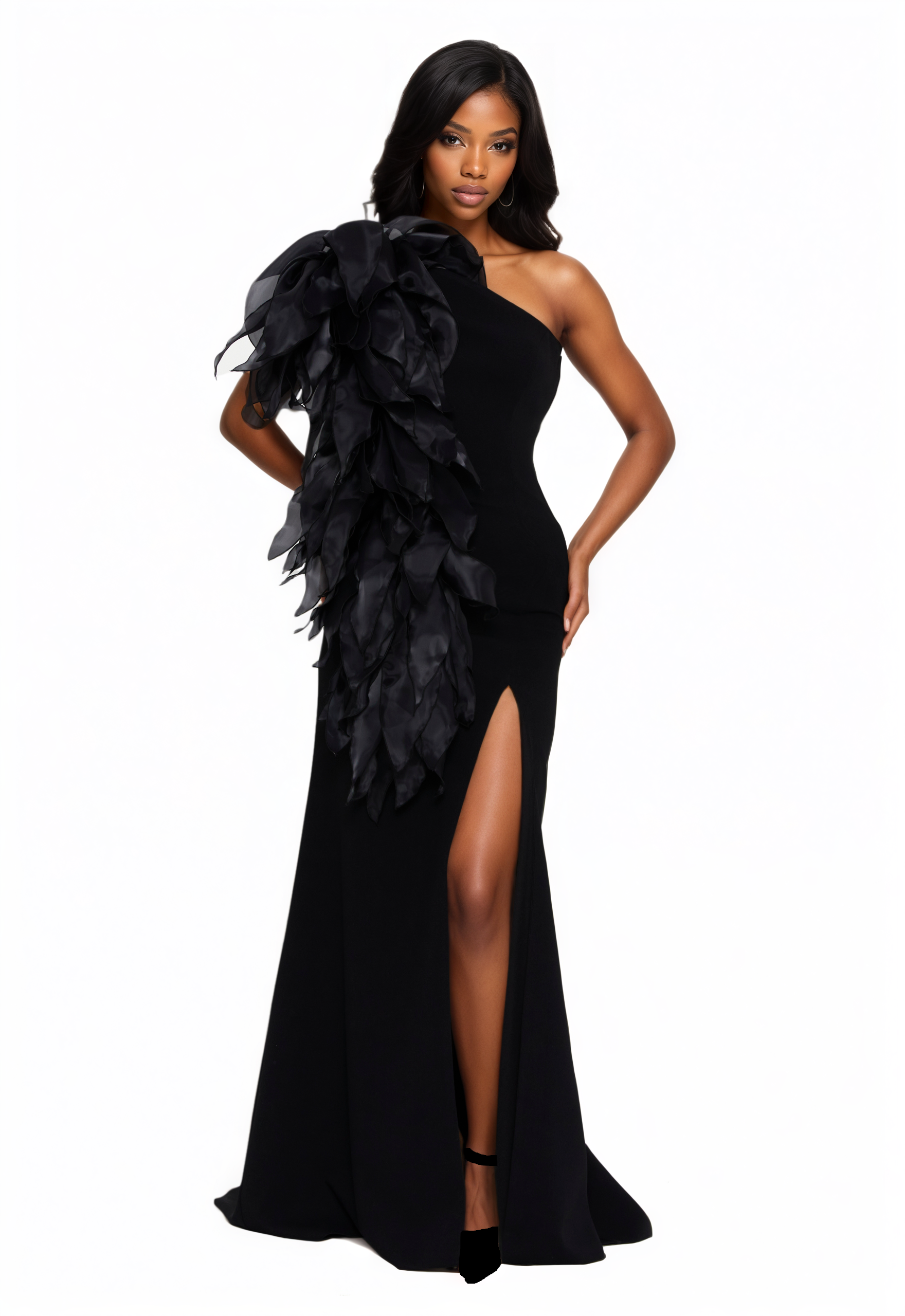 One Shoulder Maxi Viscose Mermaid Dress