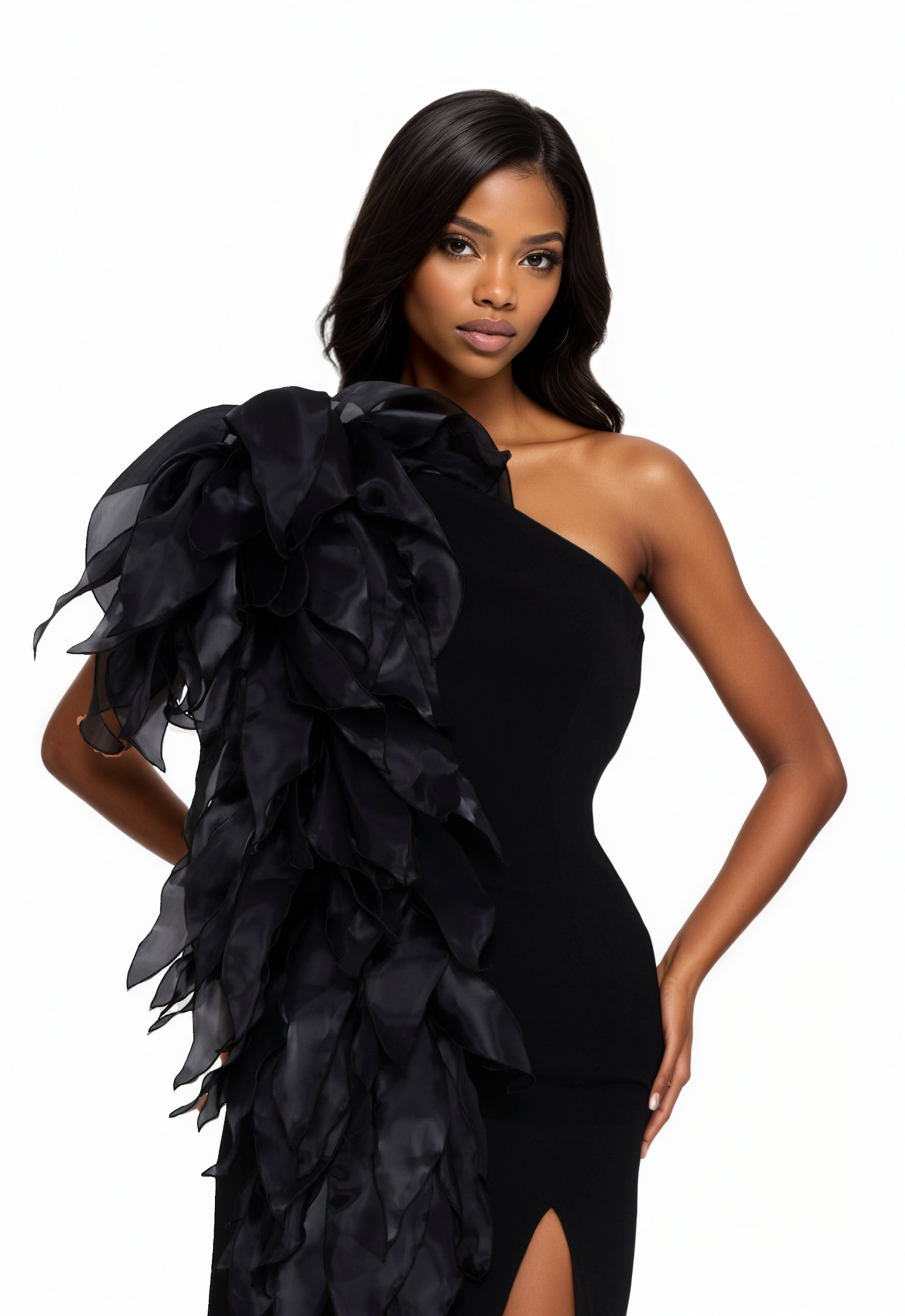 One Shoulder Maxi Viscose Mermaid Dress