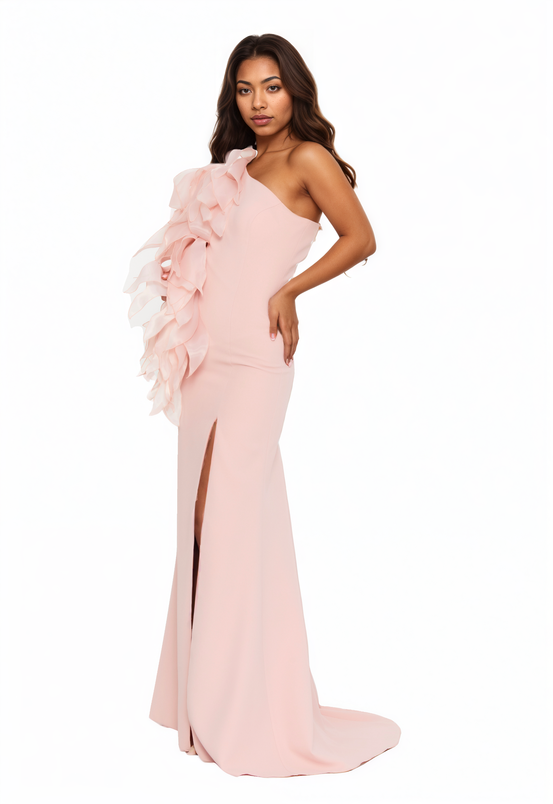 One Shoulder Maxi Viscose Mermaid Dress