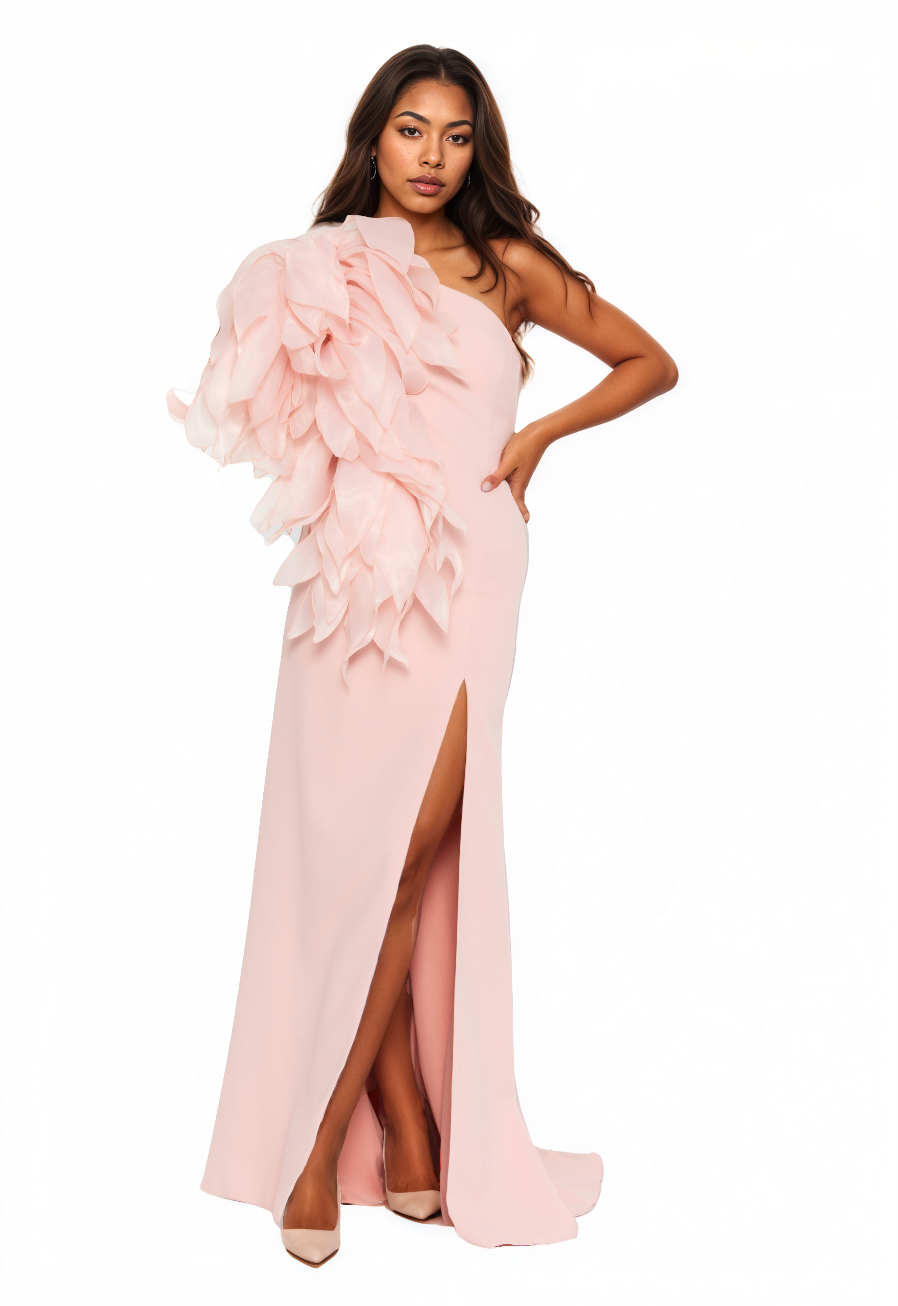 One Shoulder Maxi Viscose Mermaid Dress