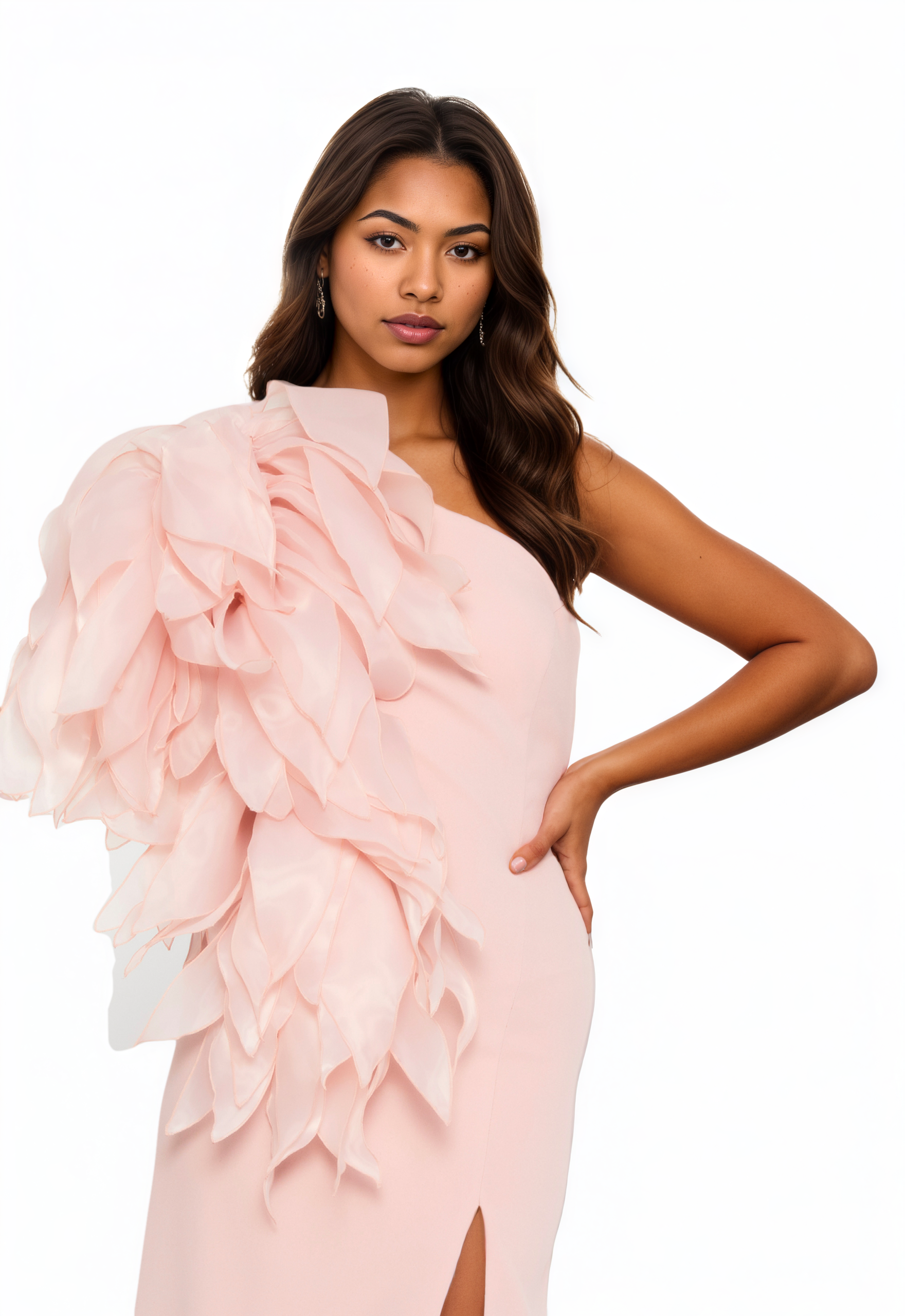 One Shoulder Maxi Viscose Mermaid Dress