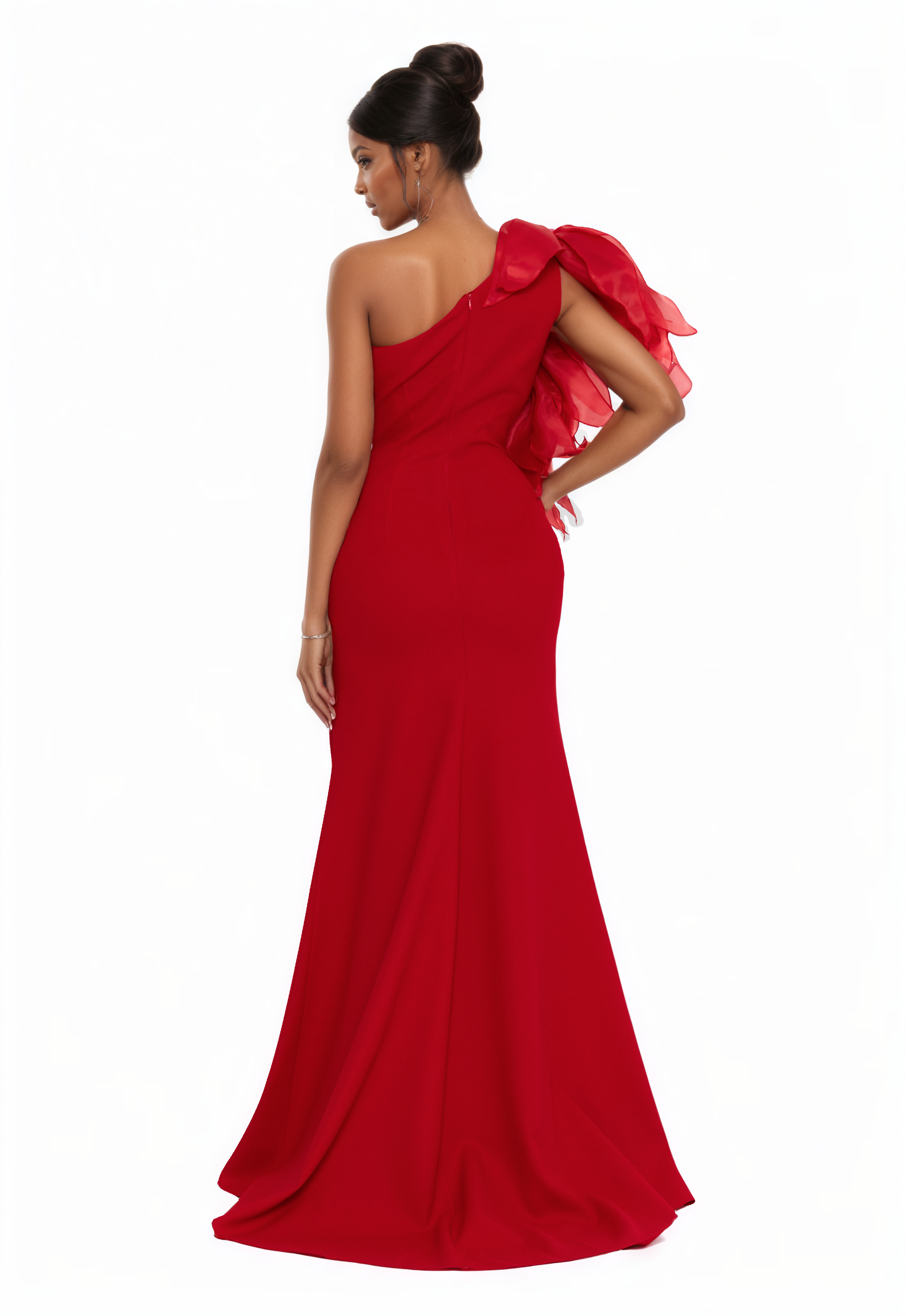 One Shoulder Maxi Viscose Mermaid Dress